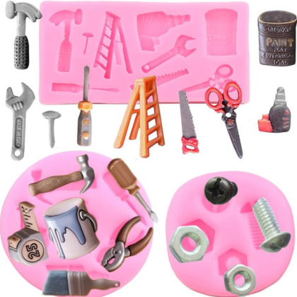 fondant tools and silicone moulds