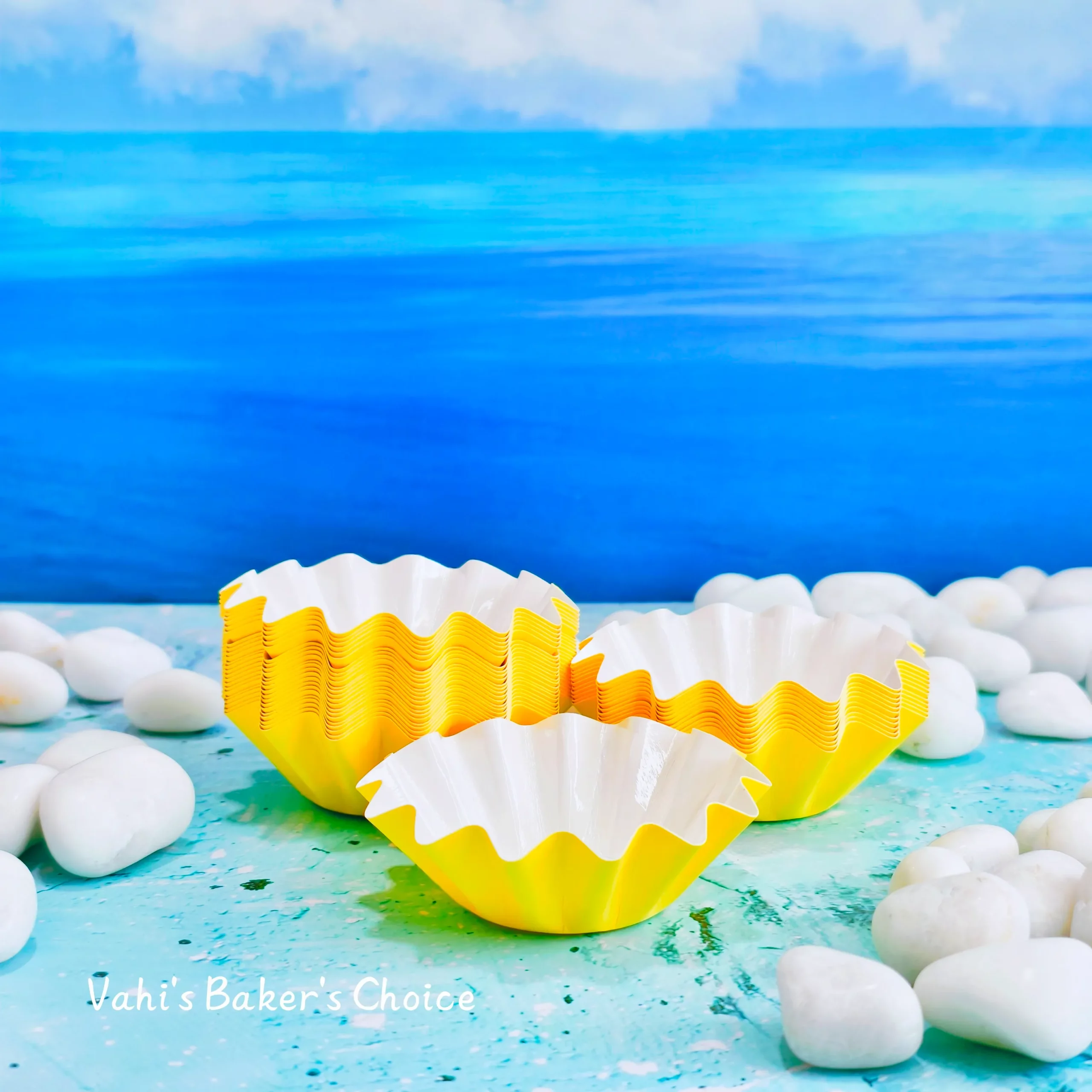 Cupcake Liners Flower Yellow