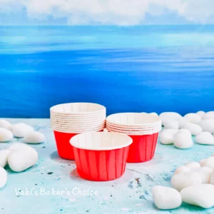Cupcake Liners Red with White