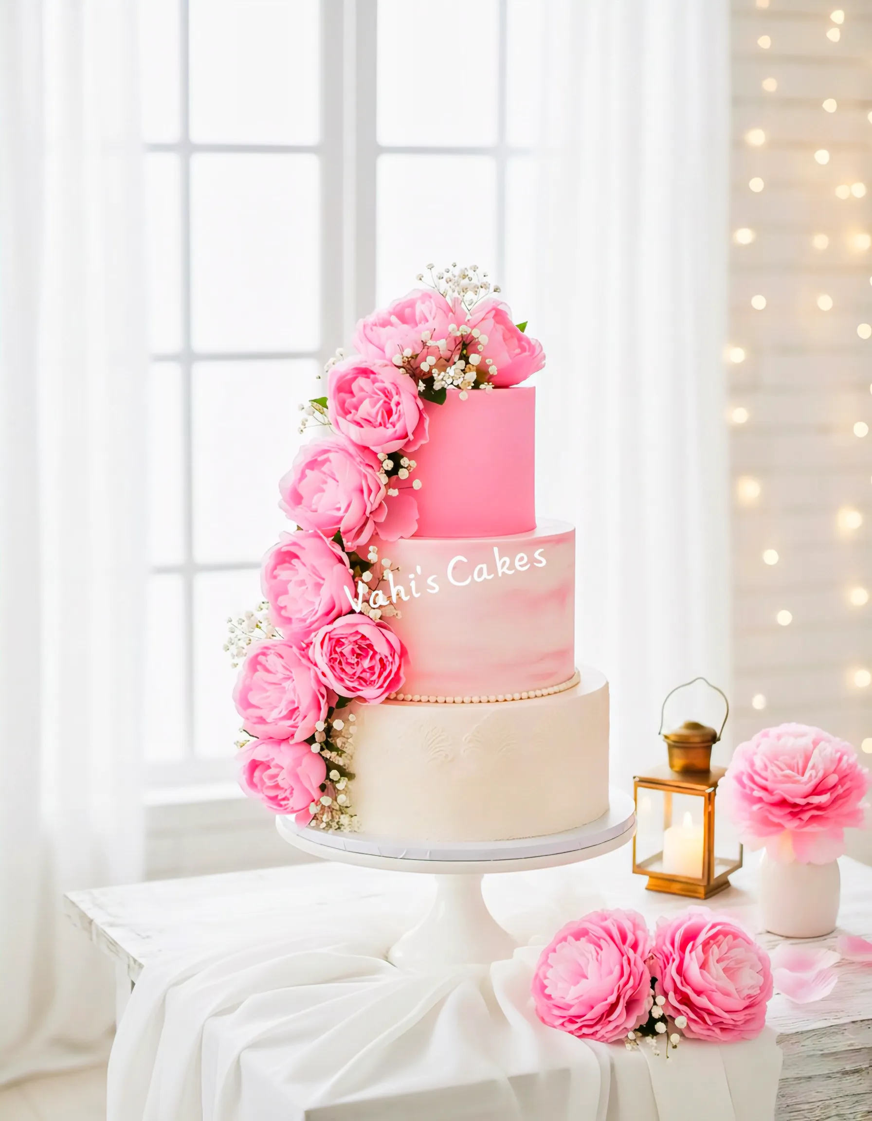 FL Large Peony Pink with Baby Pink