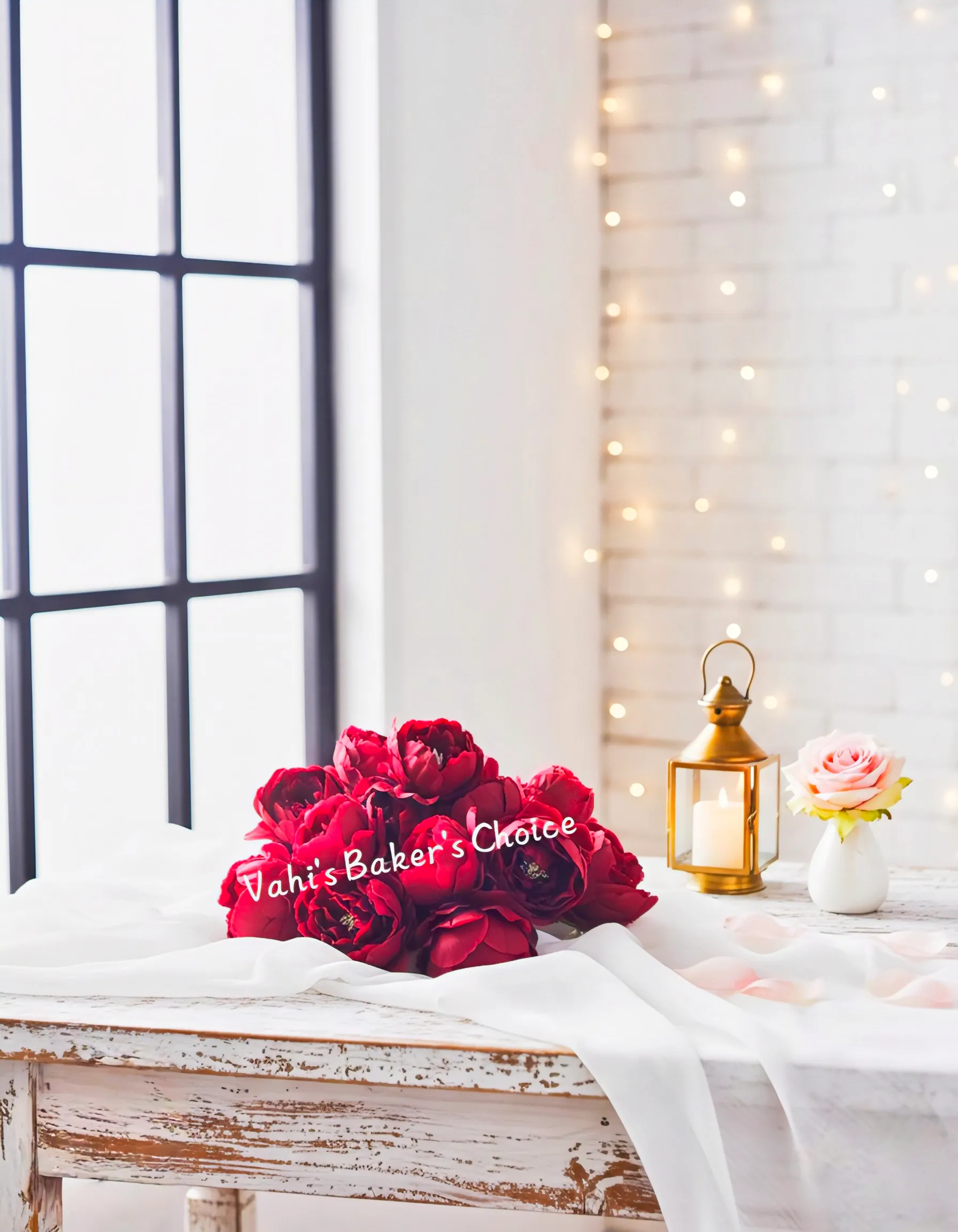 FL Medium Peony Maroon