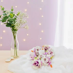 FL Medium Rose White with Purple