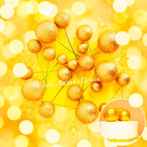 Faux Balls Gold Glitter