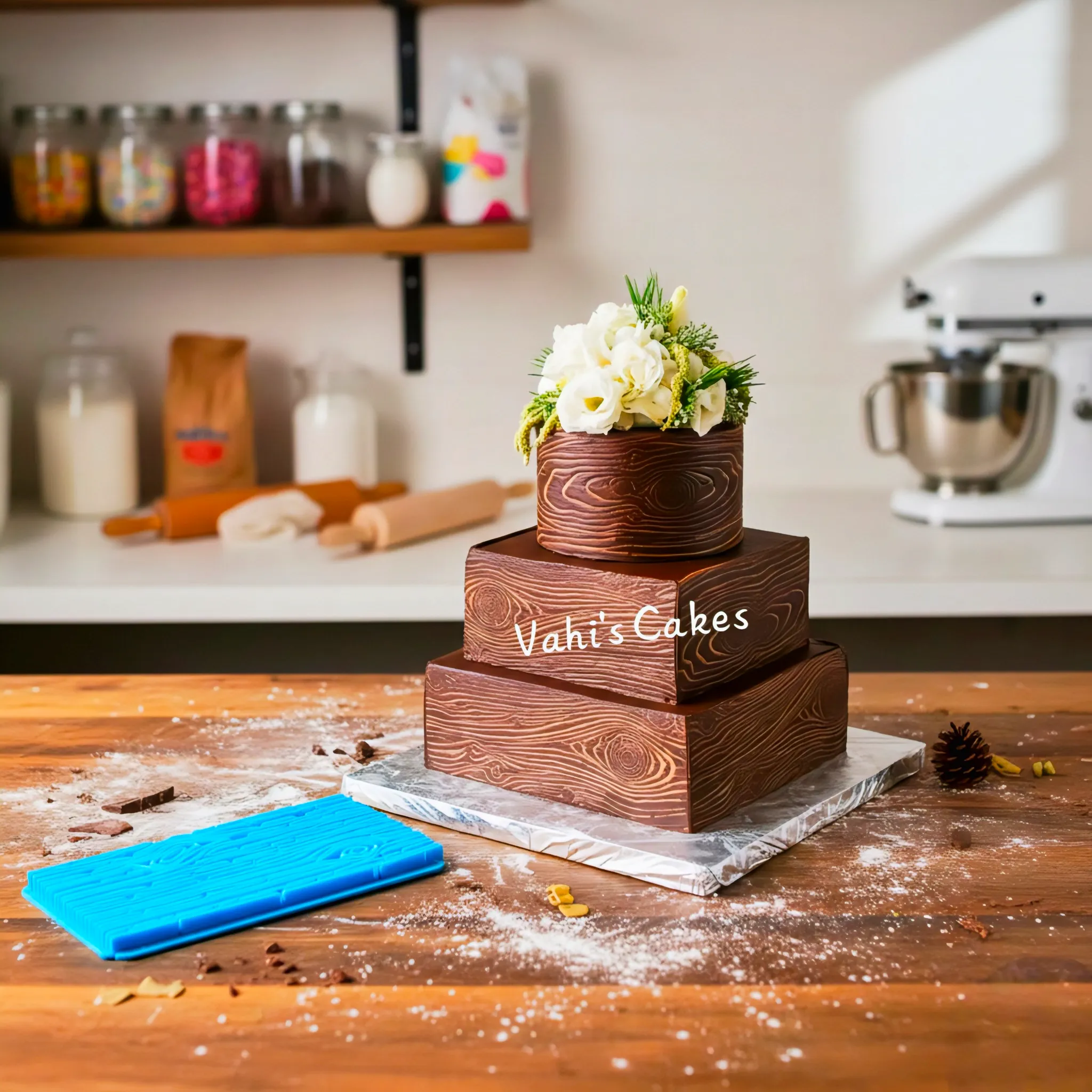 Fondant Embosser Wood Big