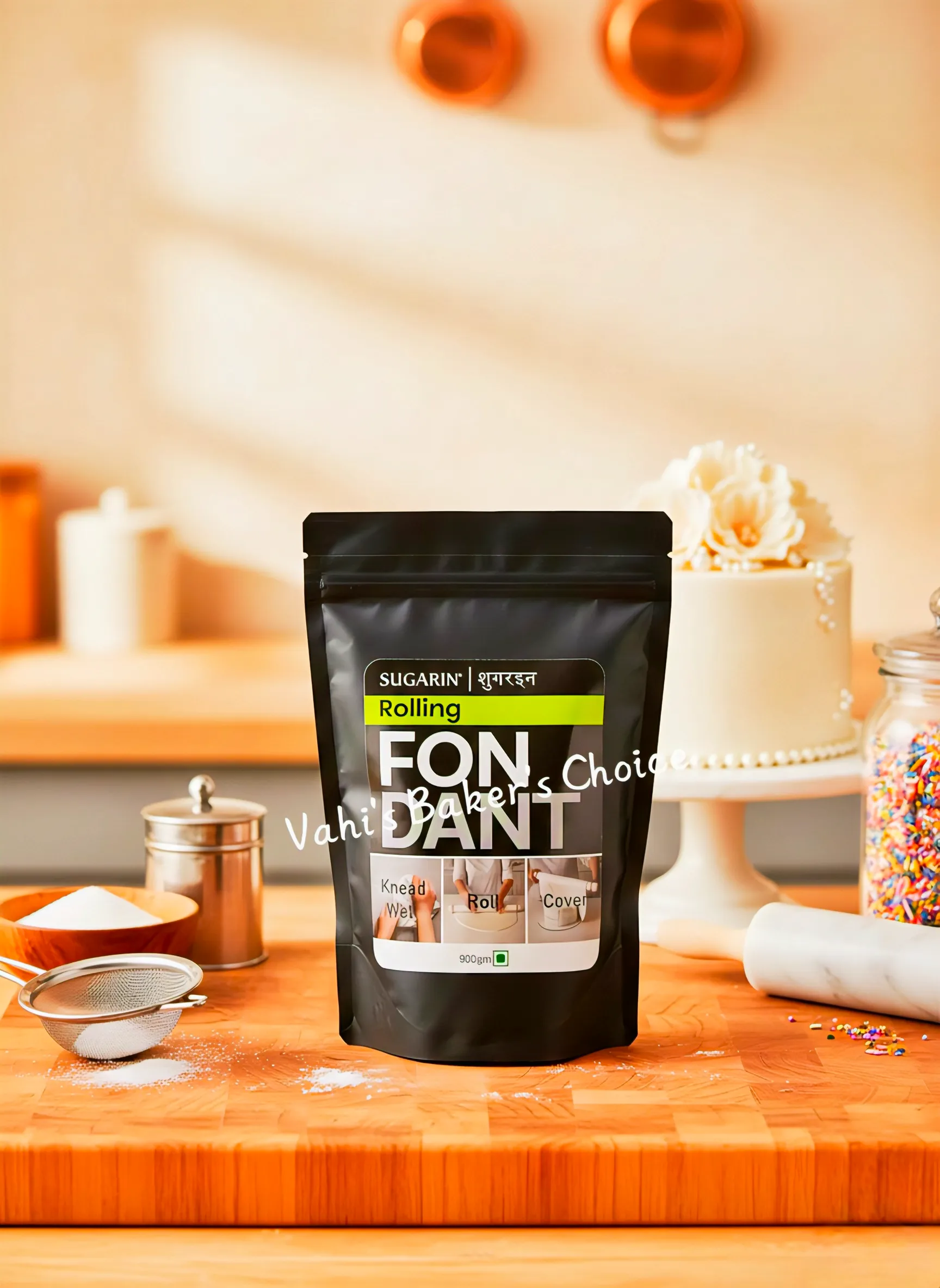 Fondant White 900 gm Sugarin