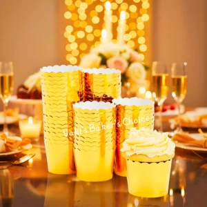 Gold Metallic Cupcake Liners