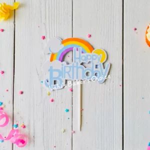 HBD Rainbow paper topper