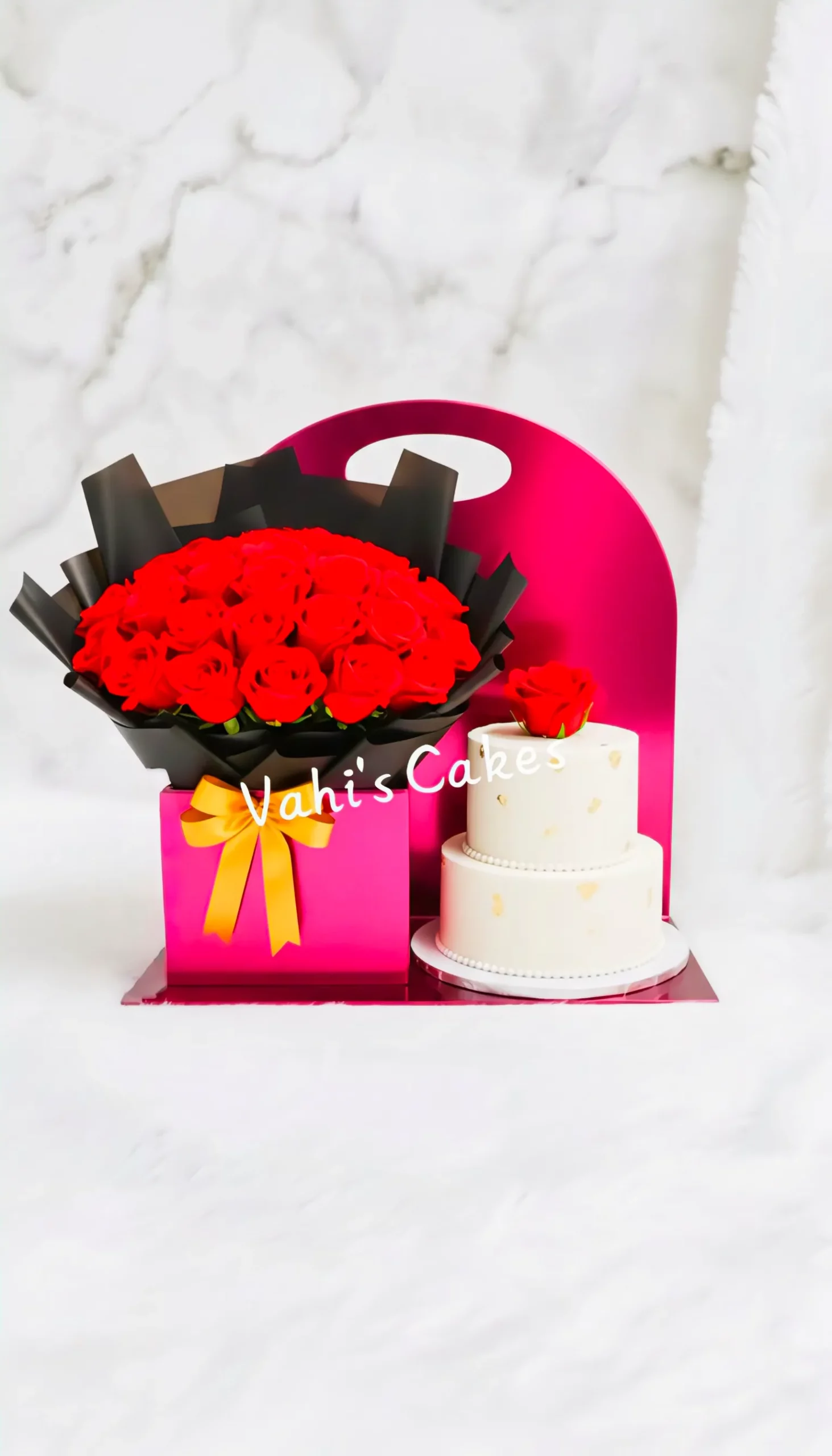 Hamper Cake Stand Pink