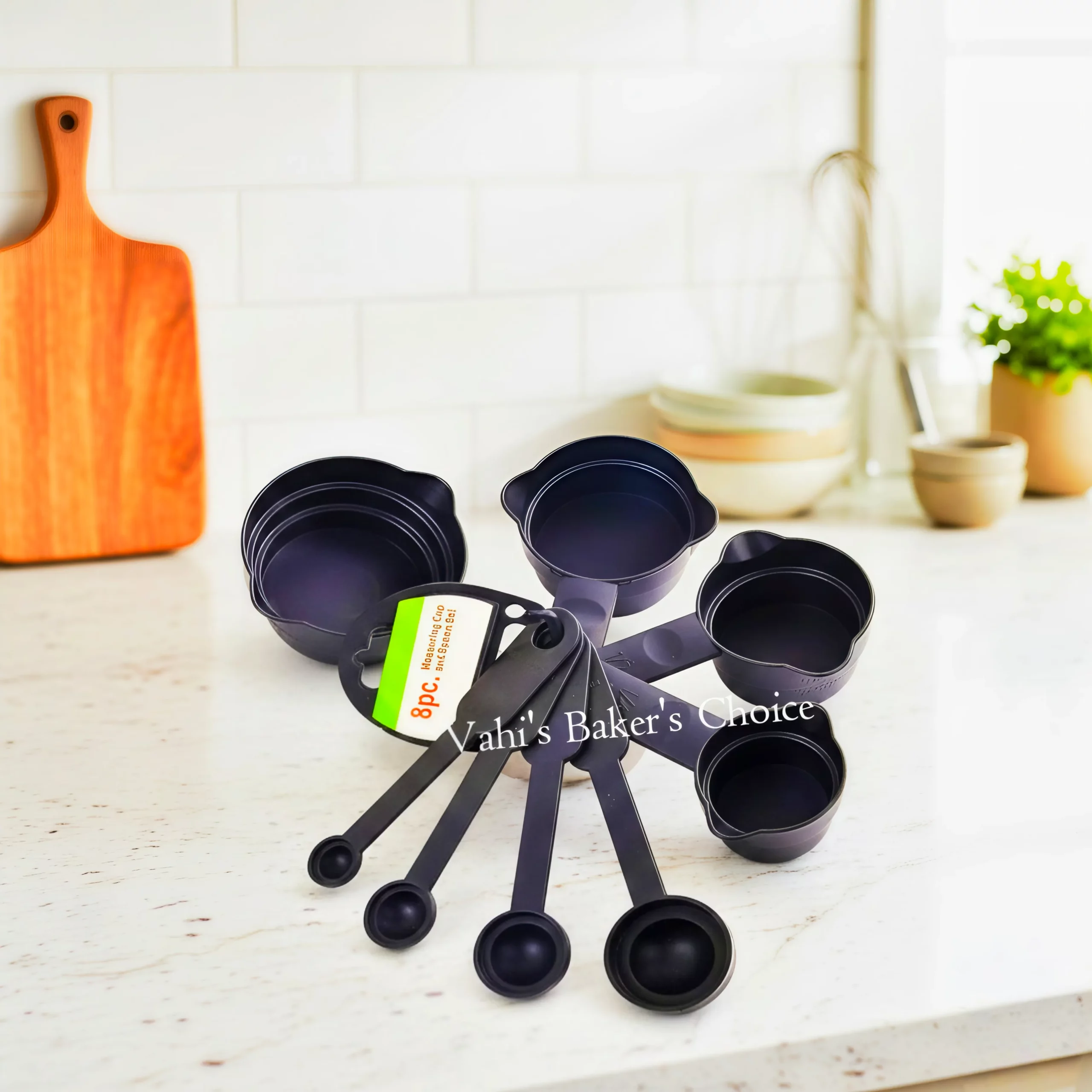 Measuring Plastic Cup & Spoon Black