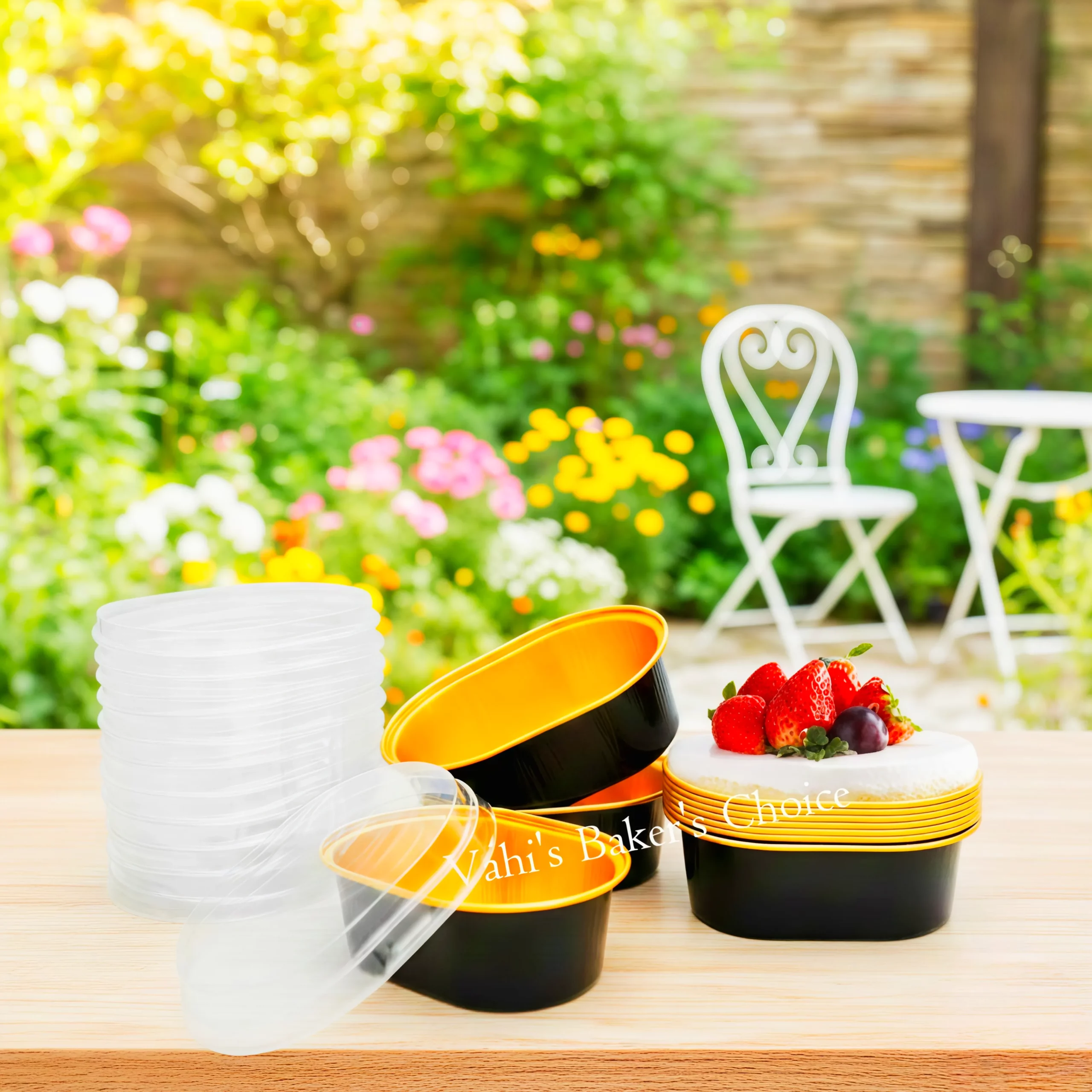 Oval Foil Baking Cup With Lid