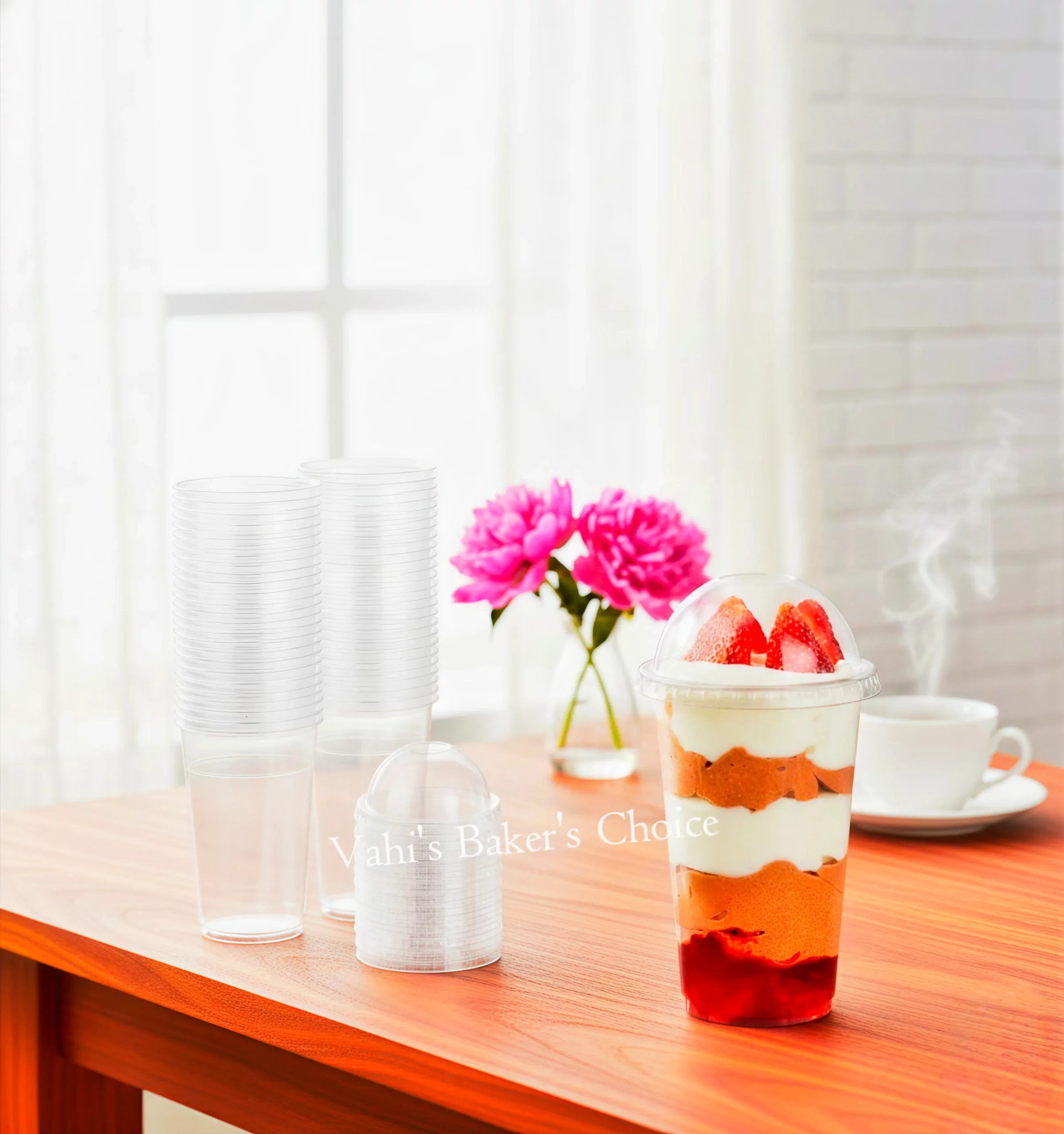 PVC Cup with lid large