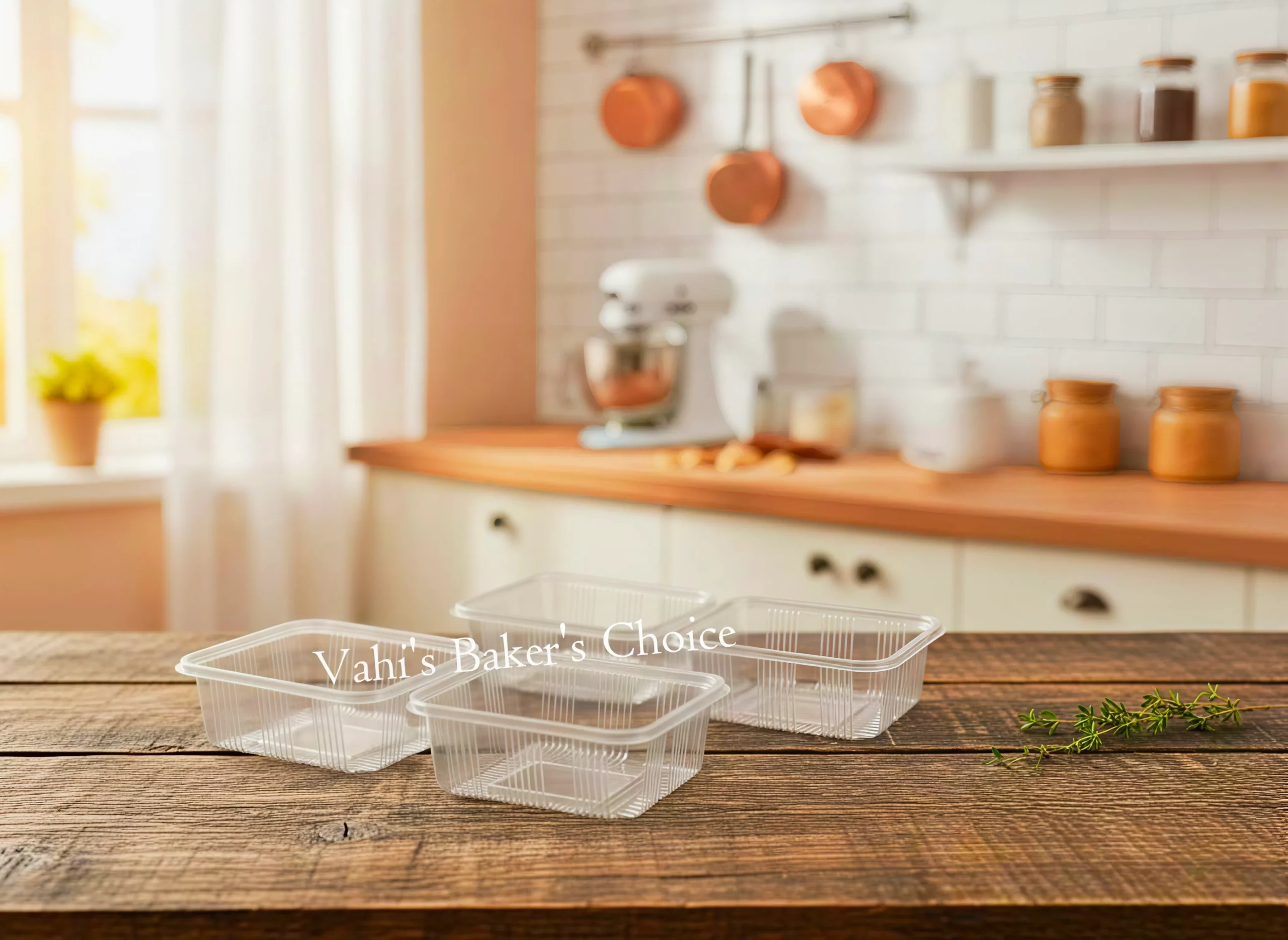 PVC Square Cake Box 500 ml
