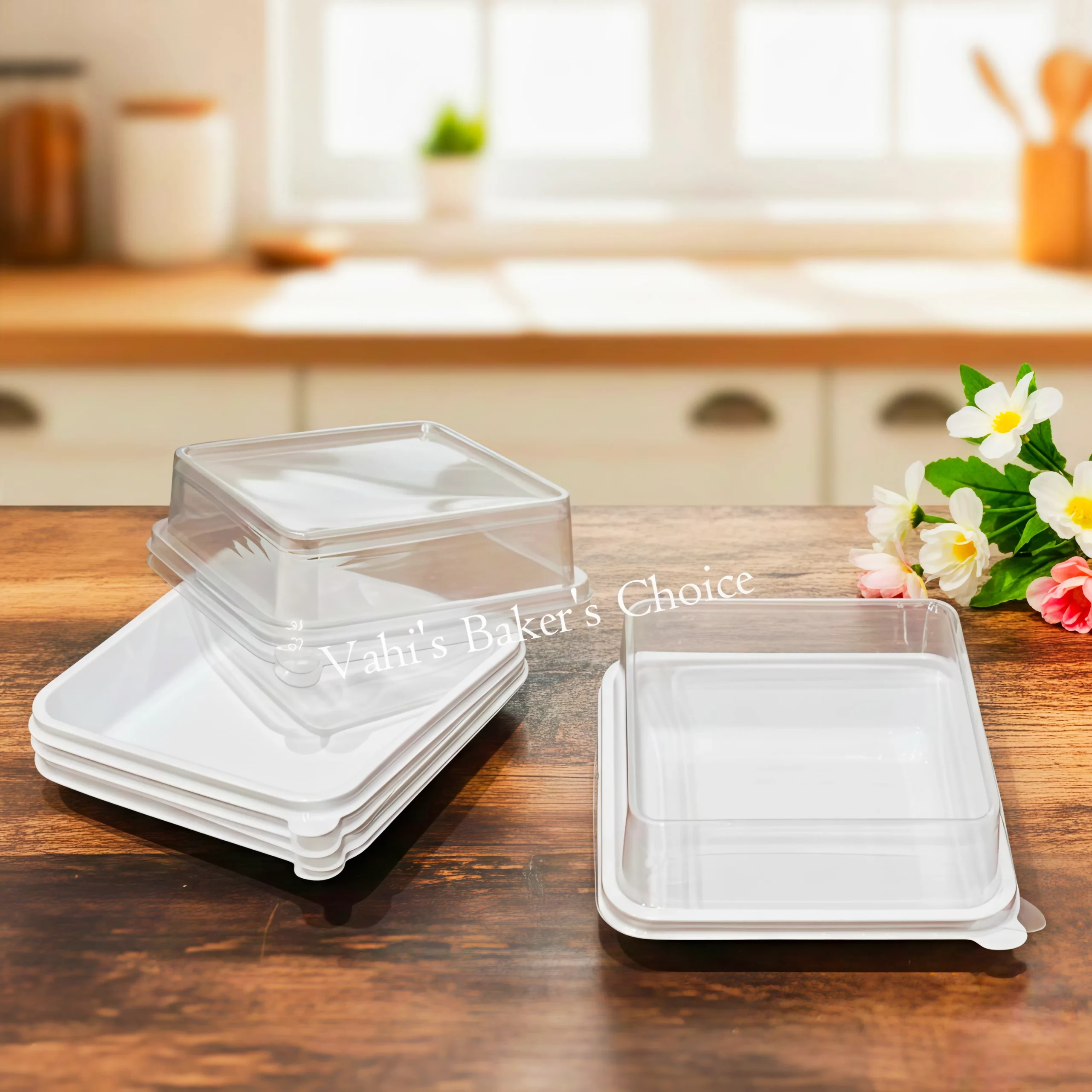 Plastic Cake Box Square