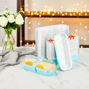 Rectangle Foil Baking Cup With Lid