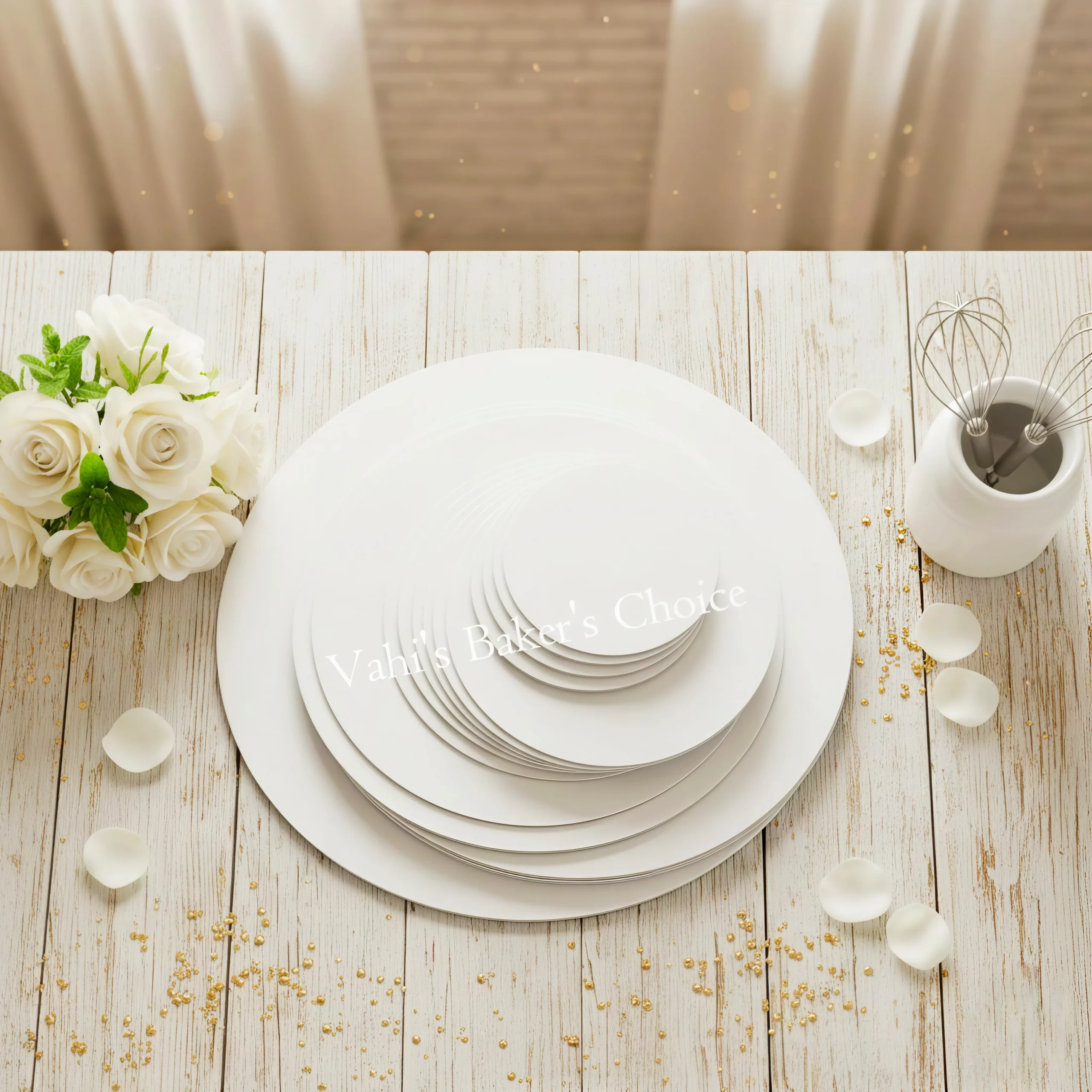 Round Cake Board 7" White