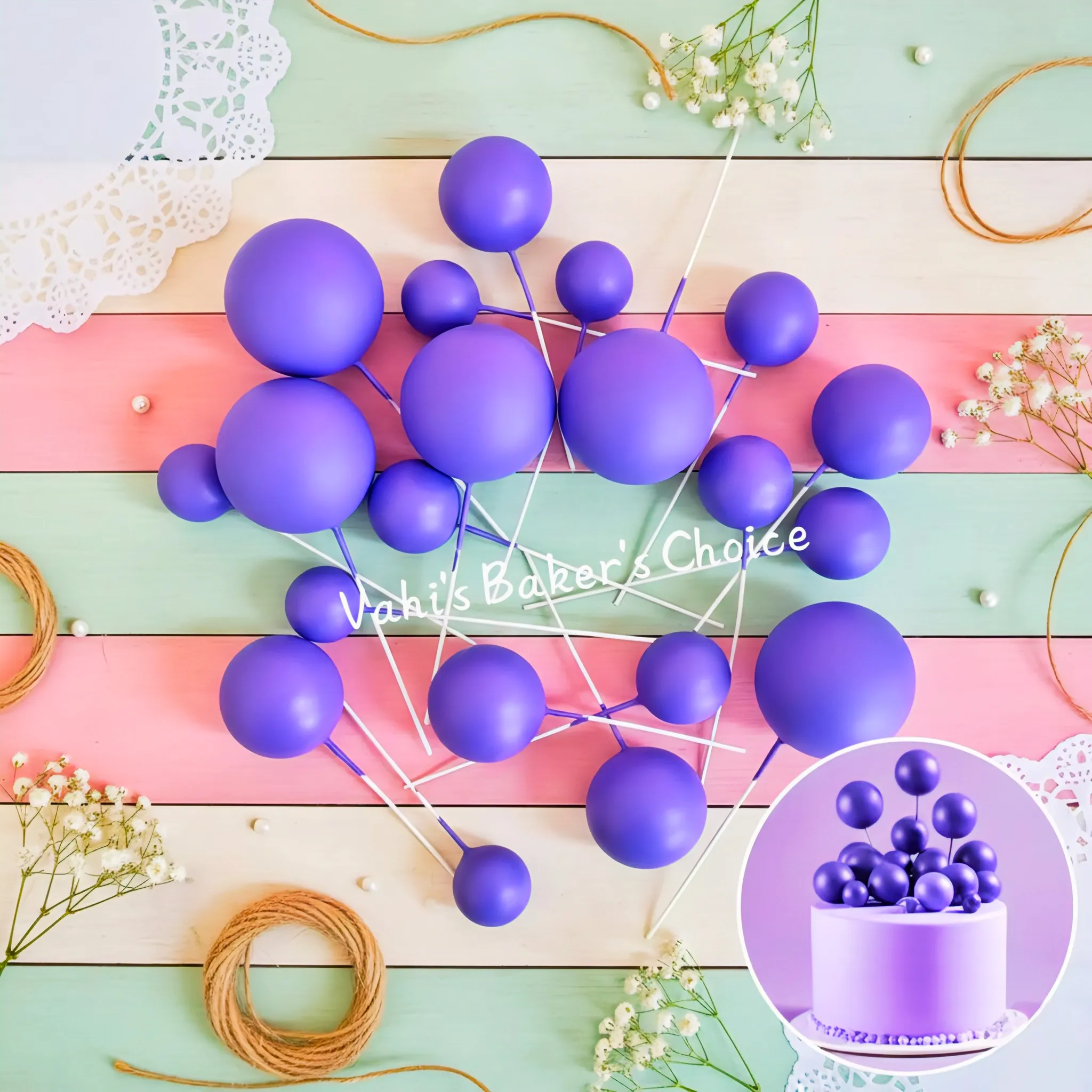 Faux Balls Pastel Violet