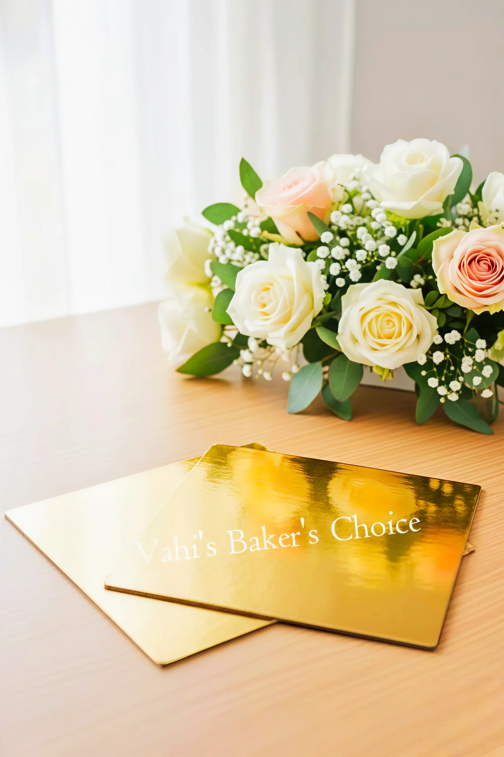 Square Cake Board 8" Gold