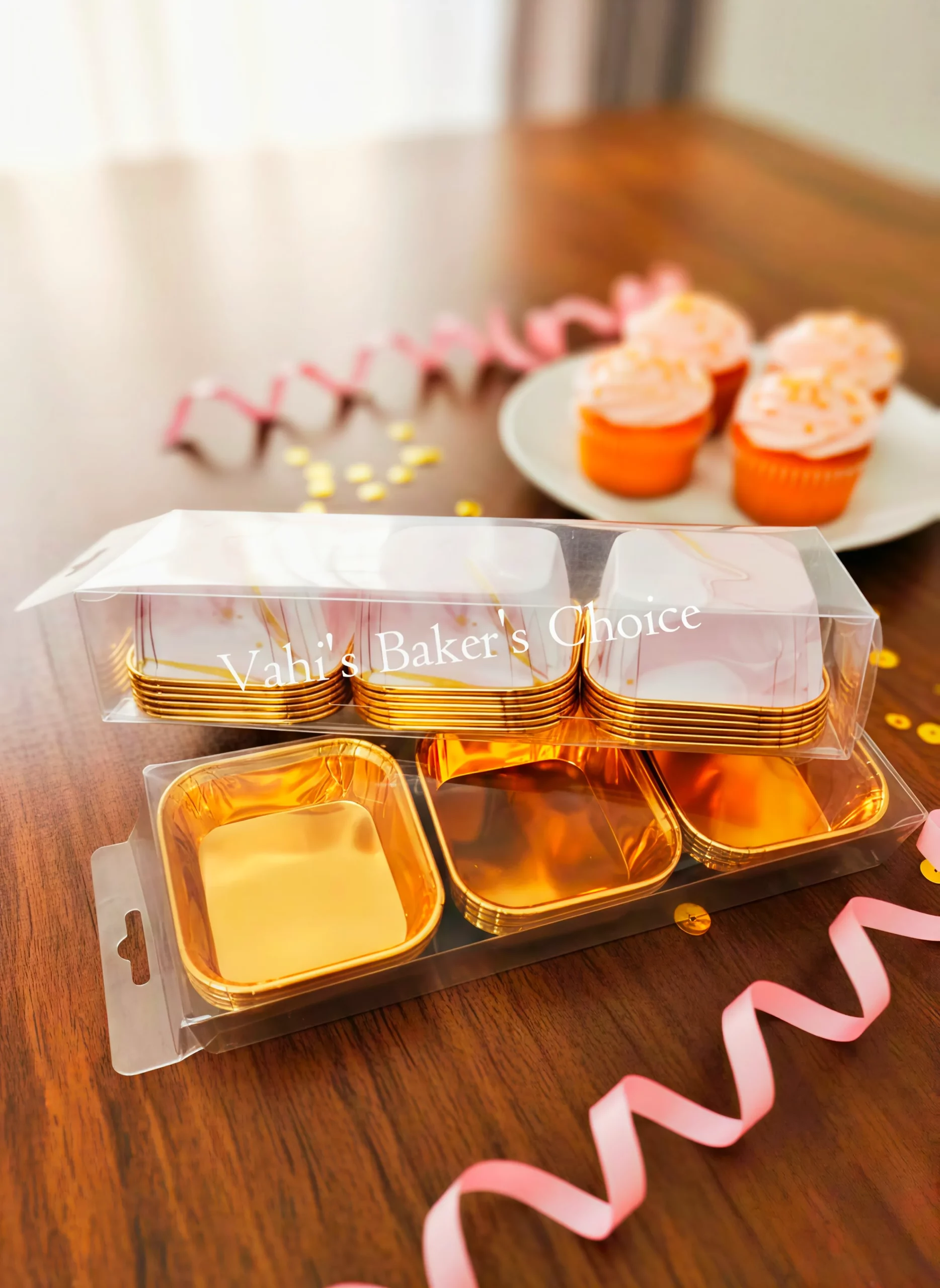 Square Foil Baking Cup 18x1