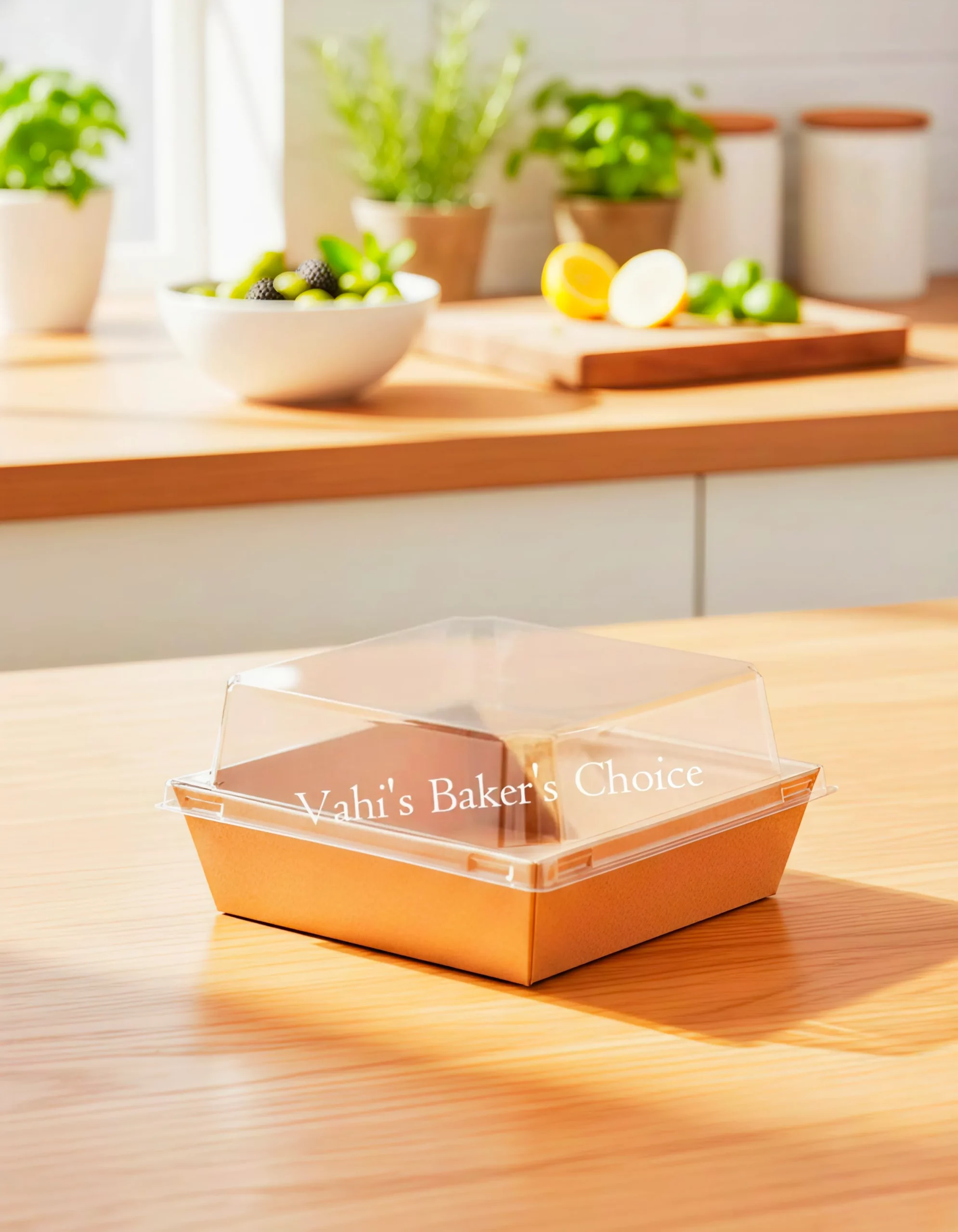 Square Kraft Container with Lid