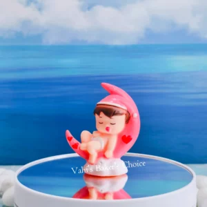 Toys Baby Sleeping on Pink Moon