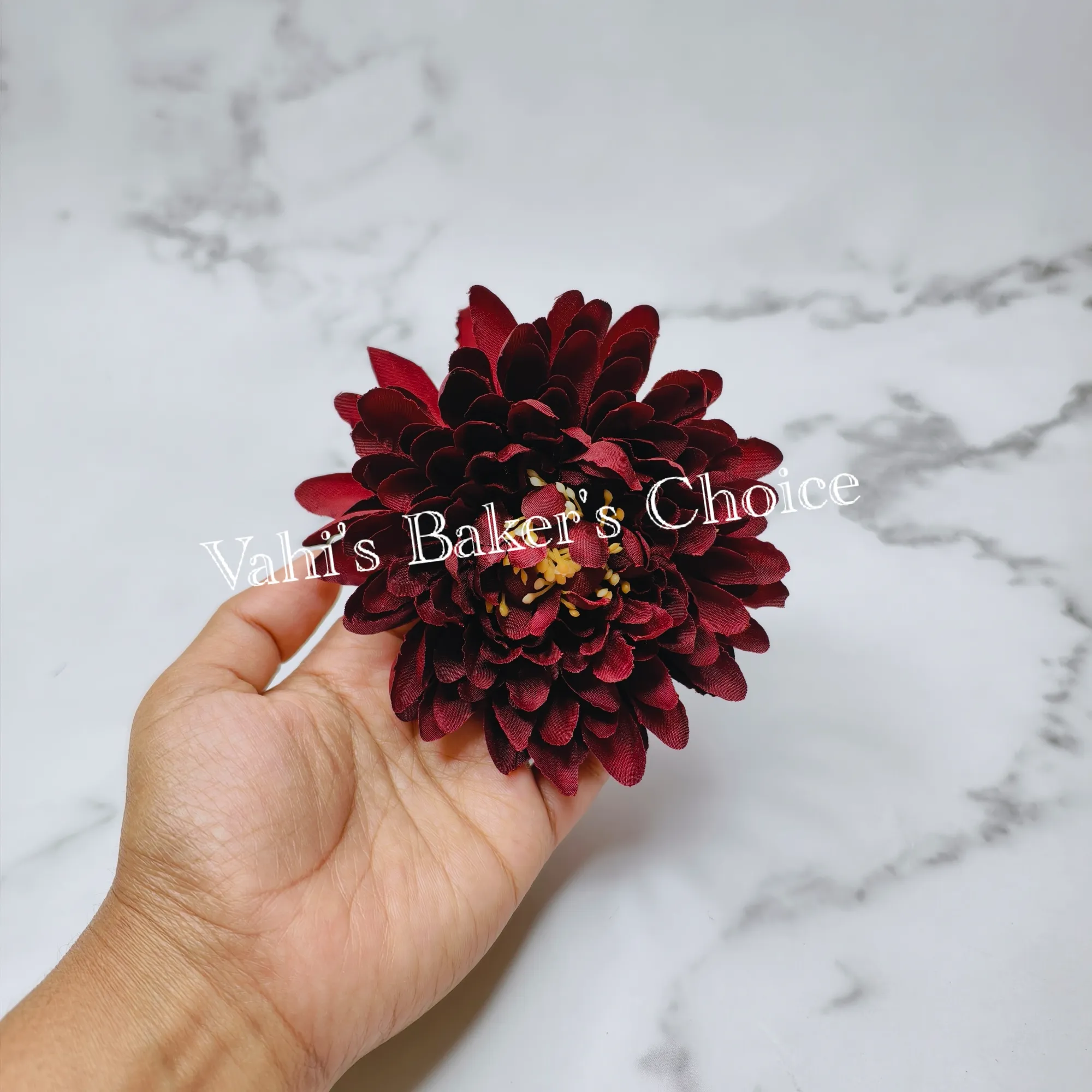 FL 10 cm Burgundy Chrysanthemum Head