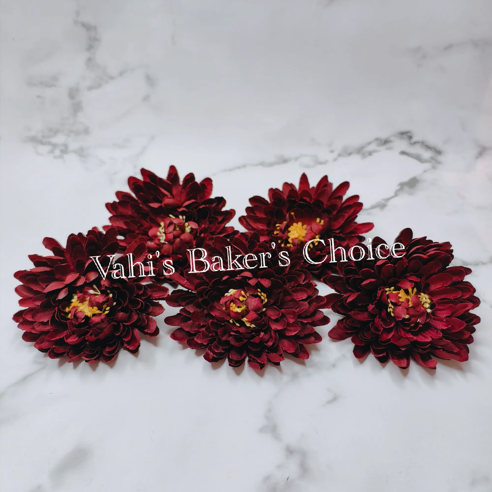FL 10 cm Burgundy Chrysanthemum Head