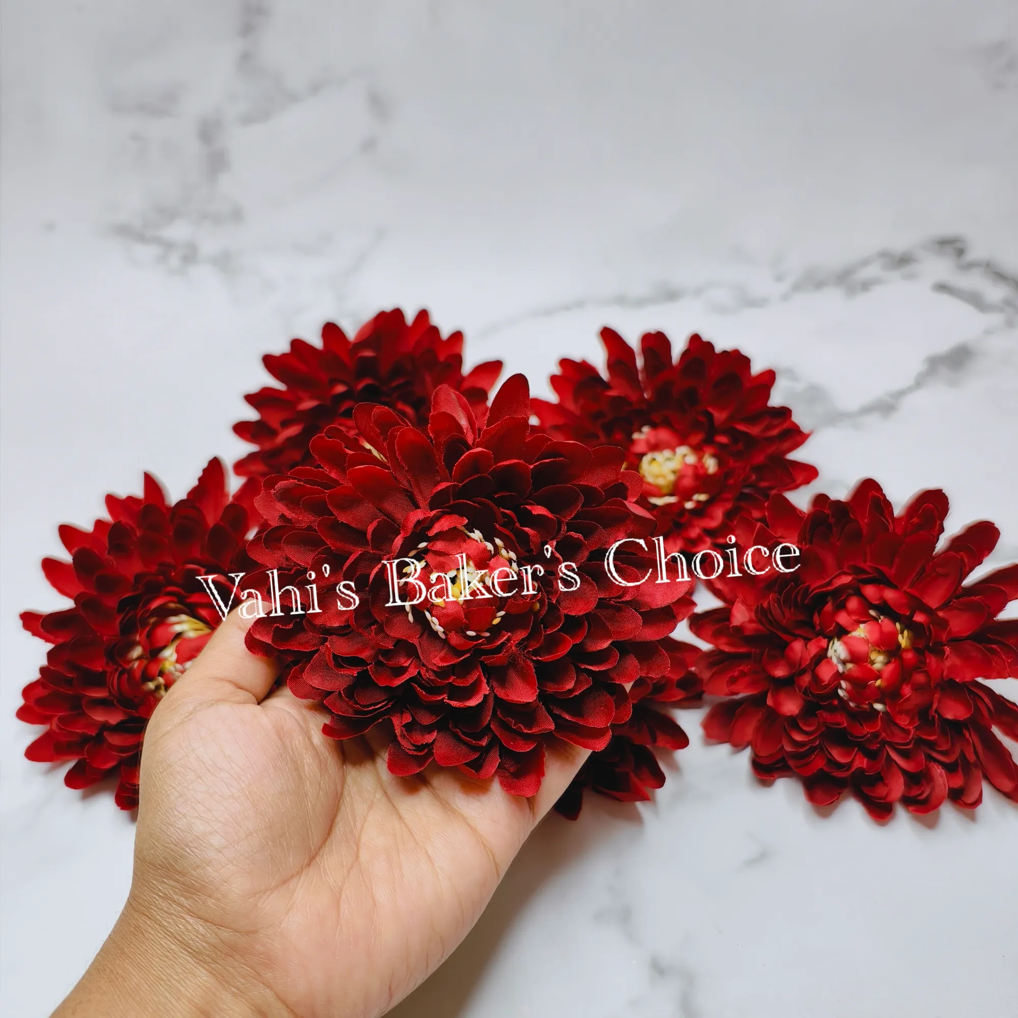 FL 10 cm Maroon Chrysanthemum Head