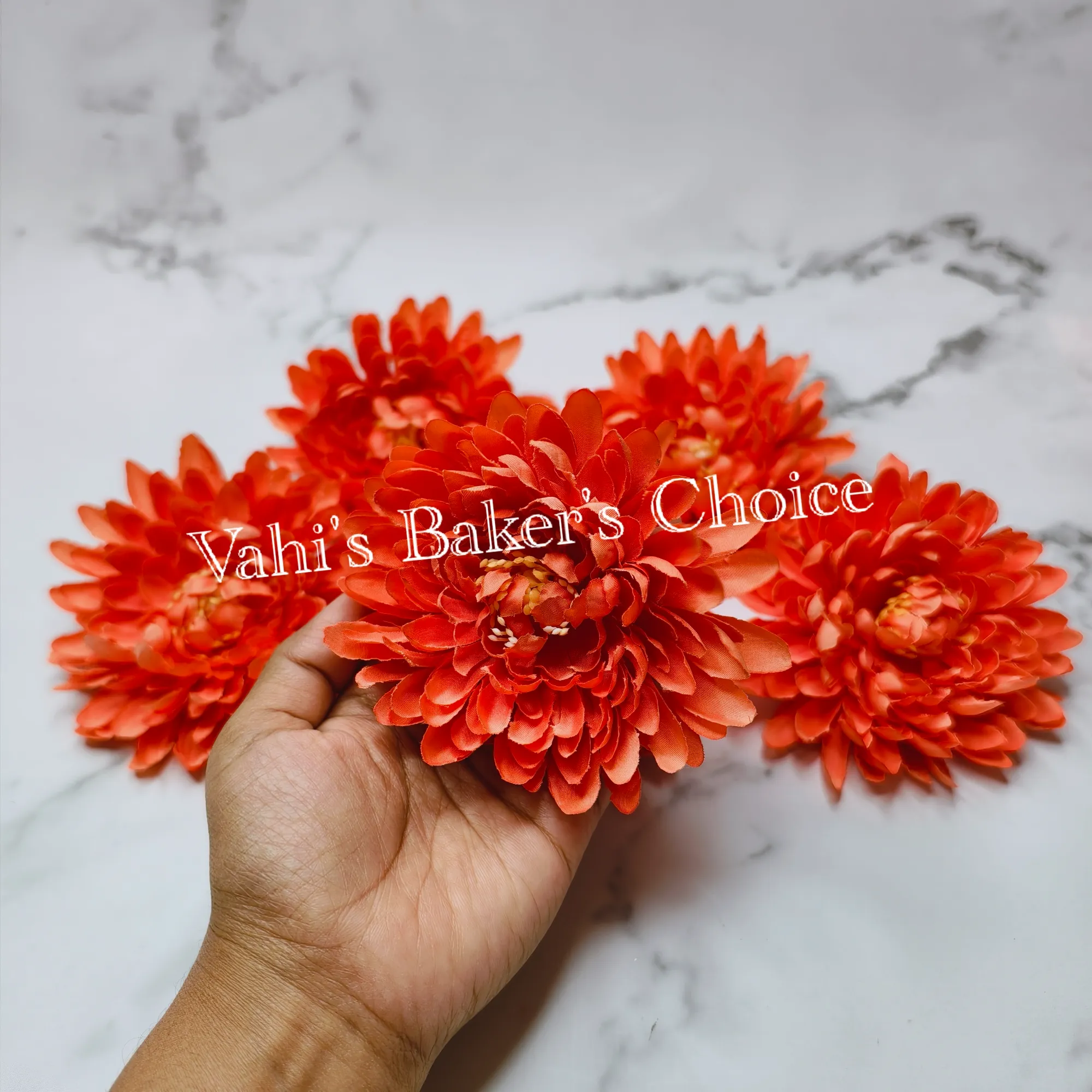 FL 10 cm Orange Chrysanthemum Head