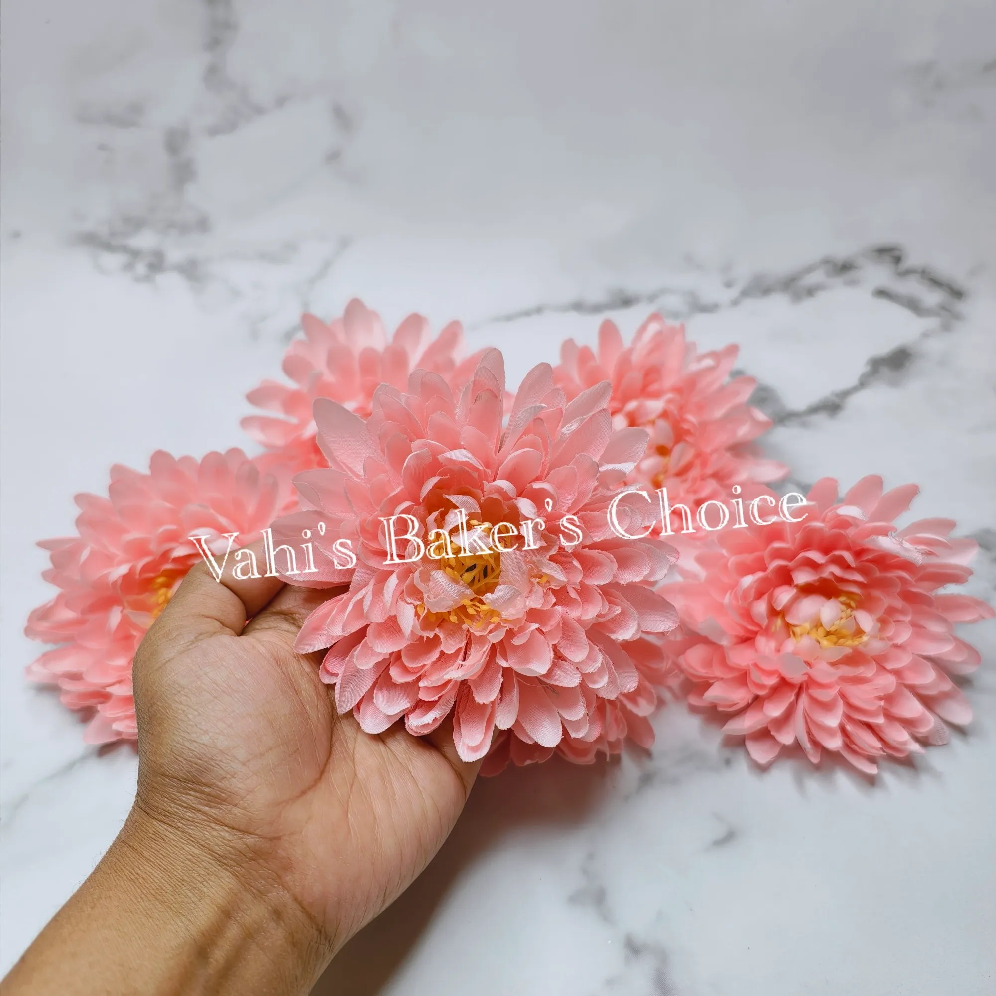 FL 10 cm Pastel Pink Chrysanthemum Head