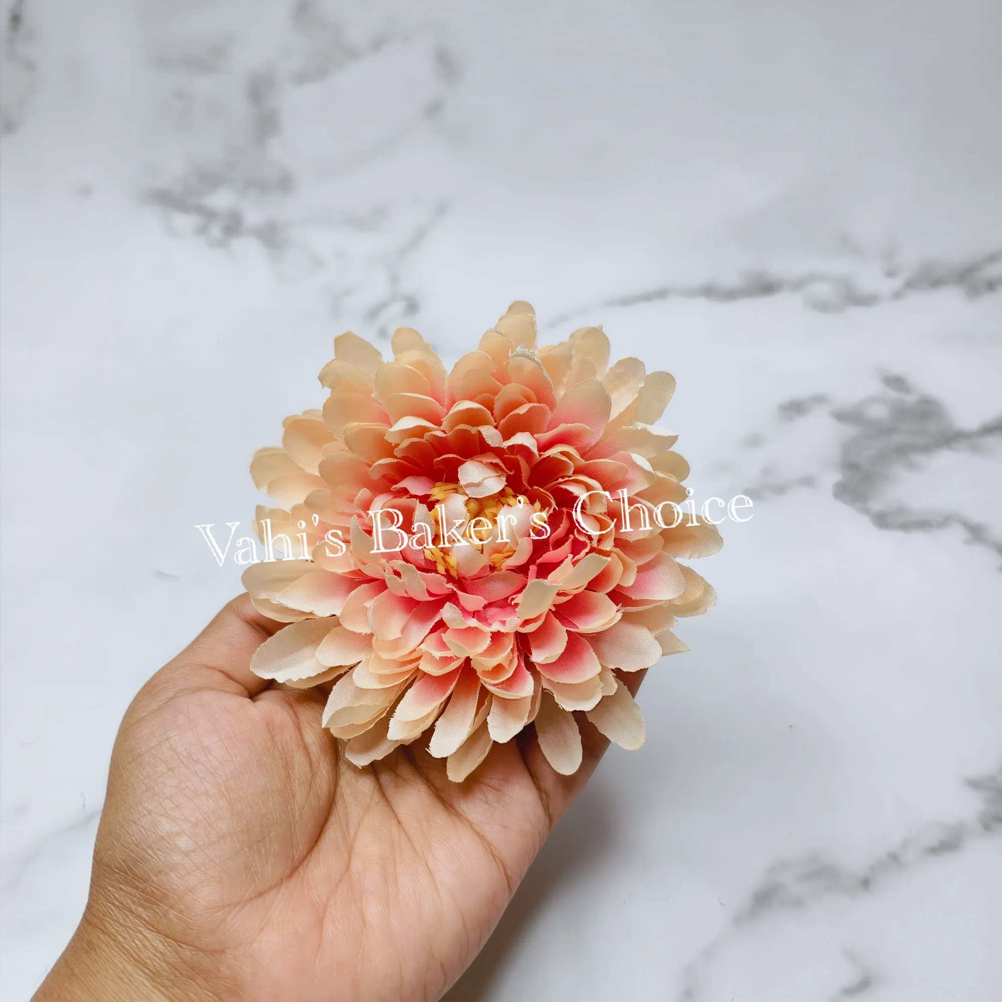 FL 10 cm Shaded Peach Chrysanthemum Head