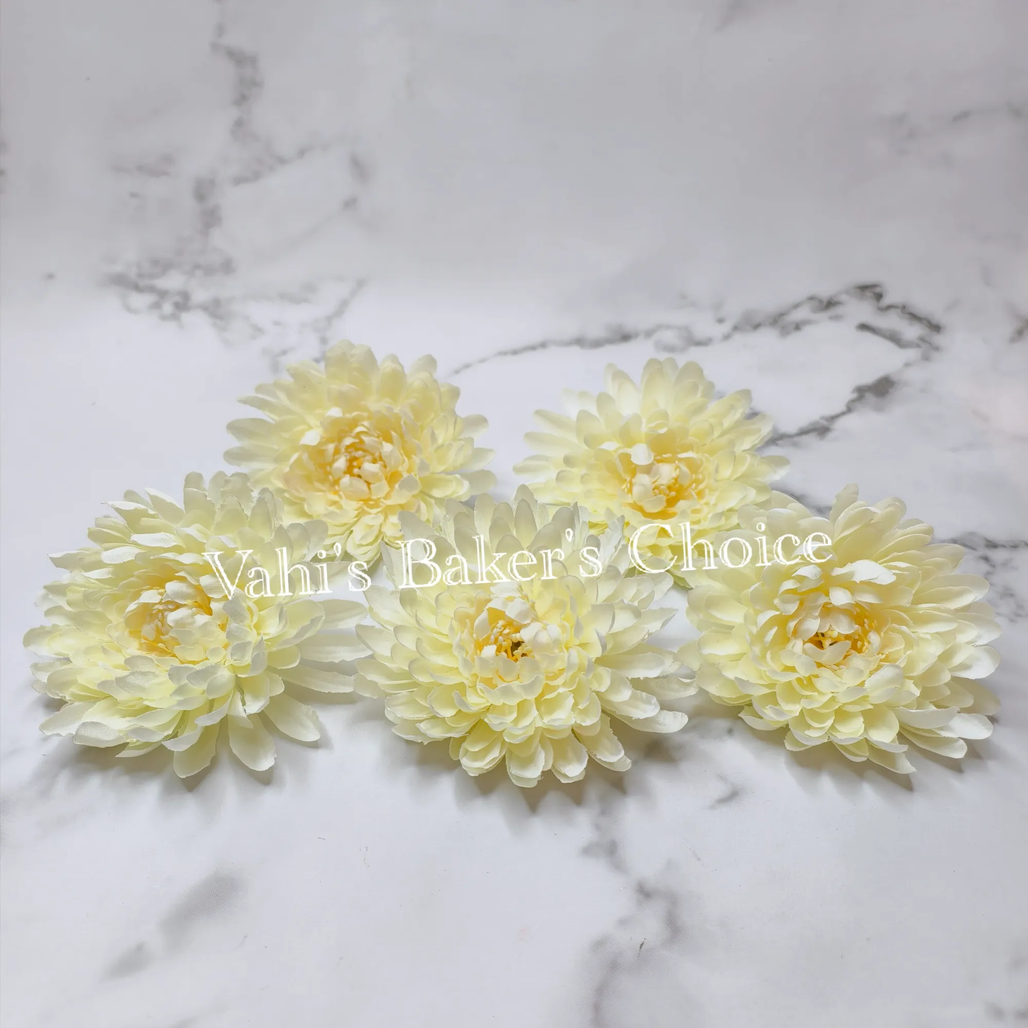 FL 10 cm White Chrysanthemum Head