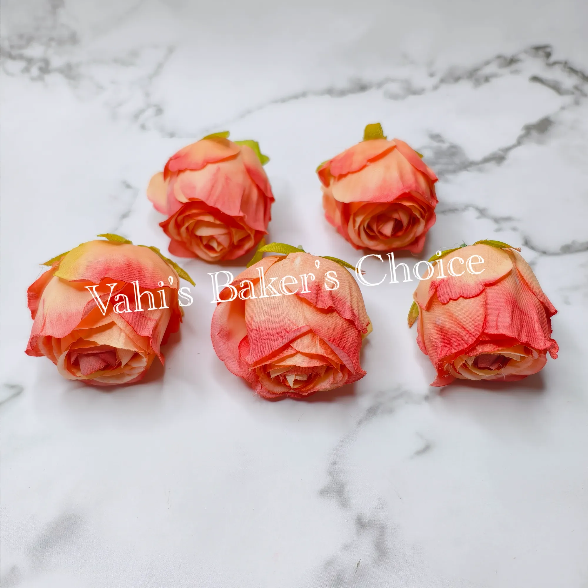 FL 6 cm Pastel Peach Rose Head