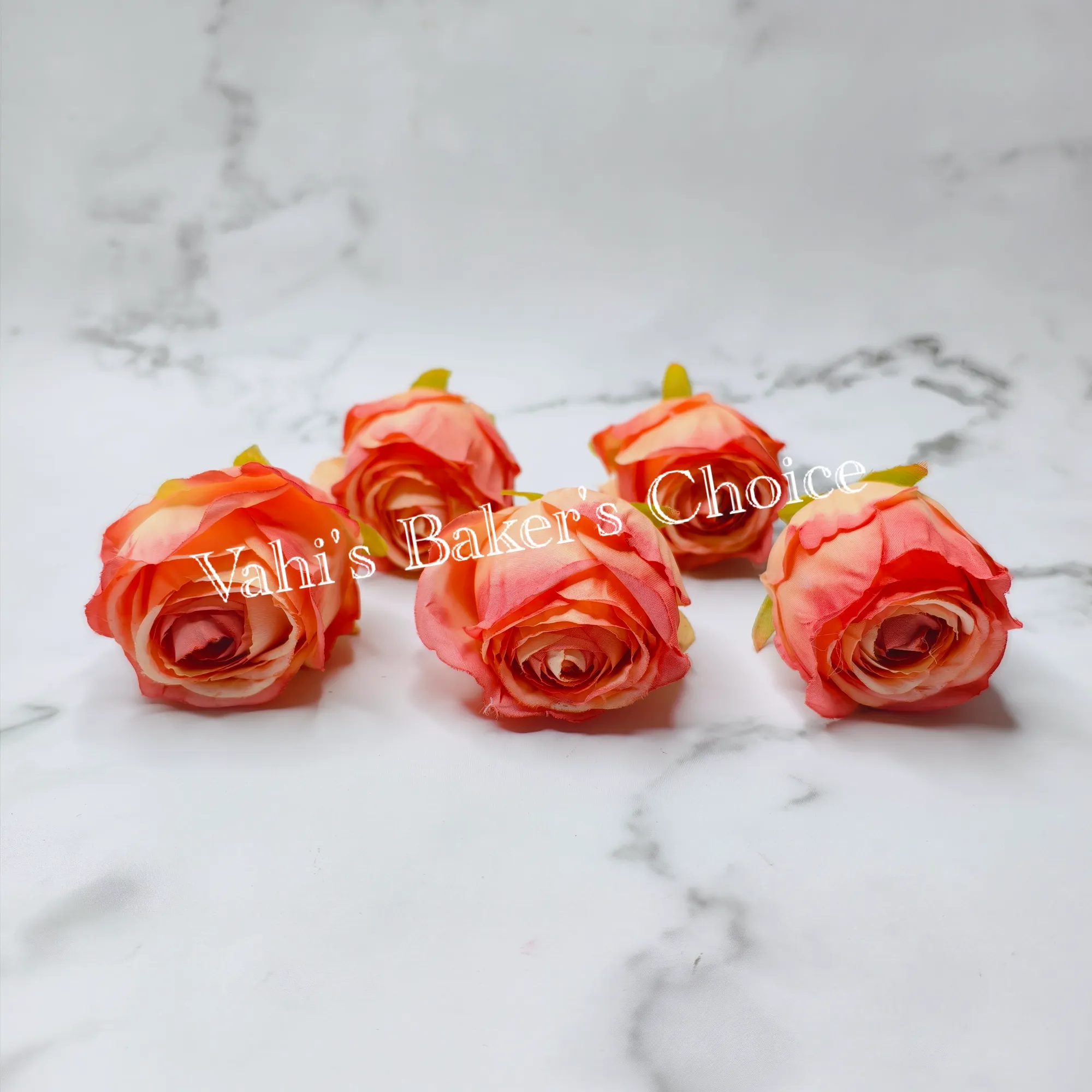 FL 6 cm Pastel Peach Rose Head