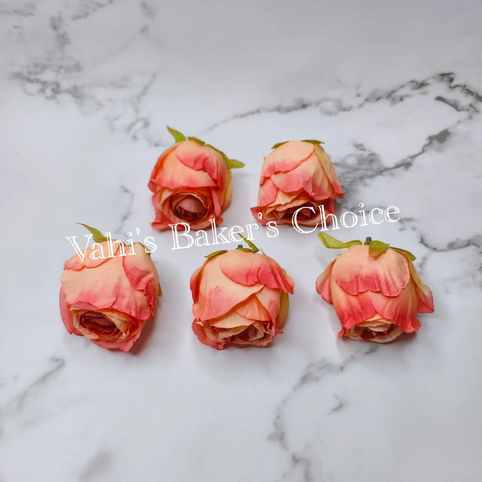 FL 6 cm Shaded Peach Rose Head