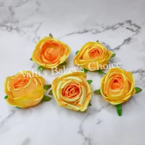 FL 7 cm Shaded Yellow Cabbage Rose Head