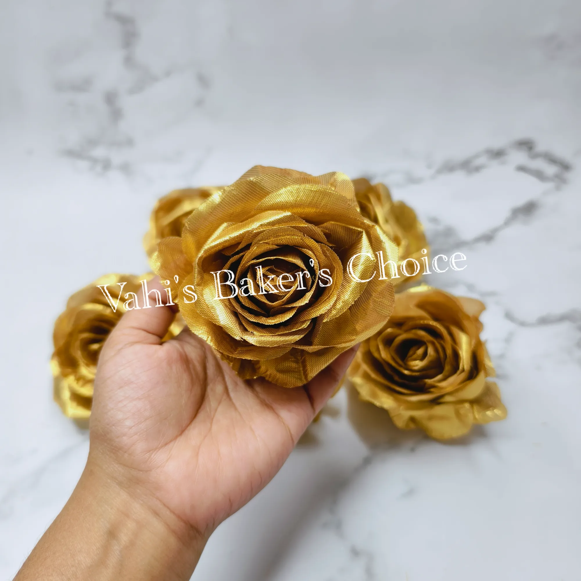 FL 8 cm Golden Rose Head