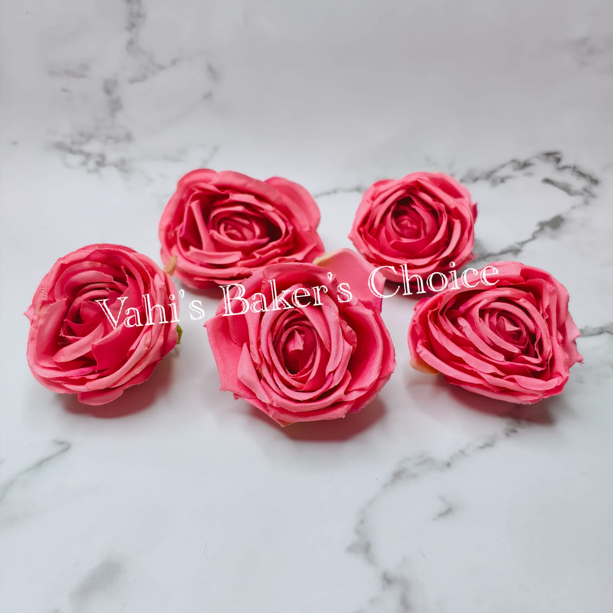FL 8 cm Hot Pink Cabbage Rose Head