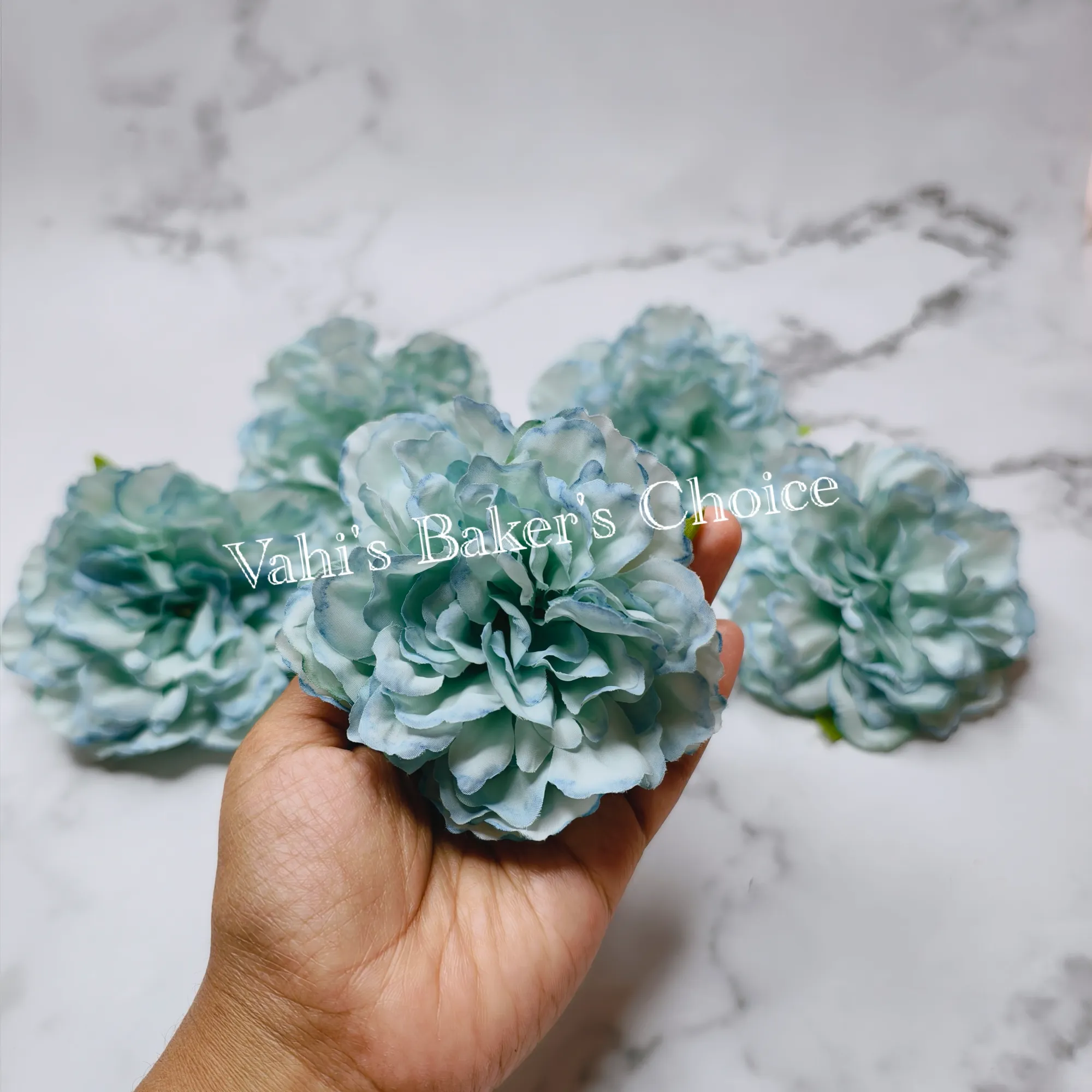 FL 9 cm Blue Peony Head