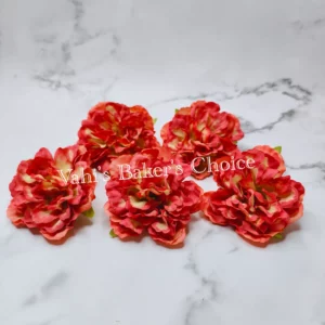 FL 9 cm Shaded Orange Peony Head