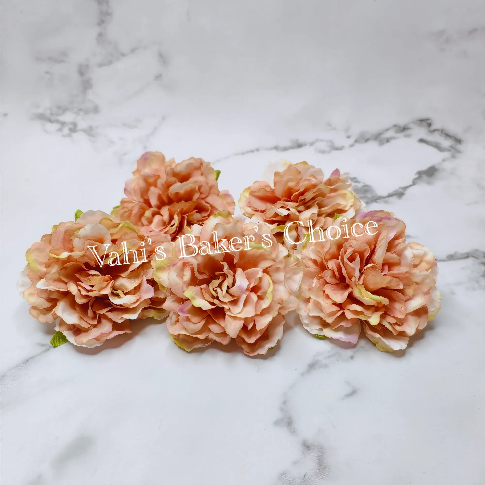 FL 9 cm Shaded Peach Peony Head