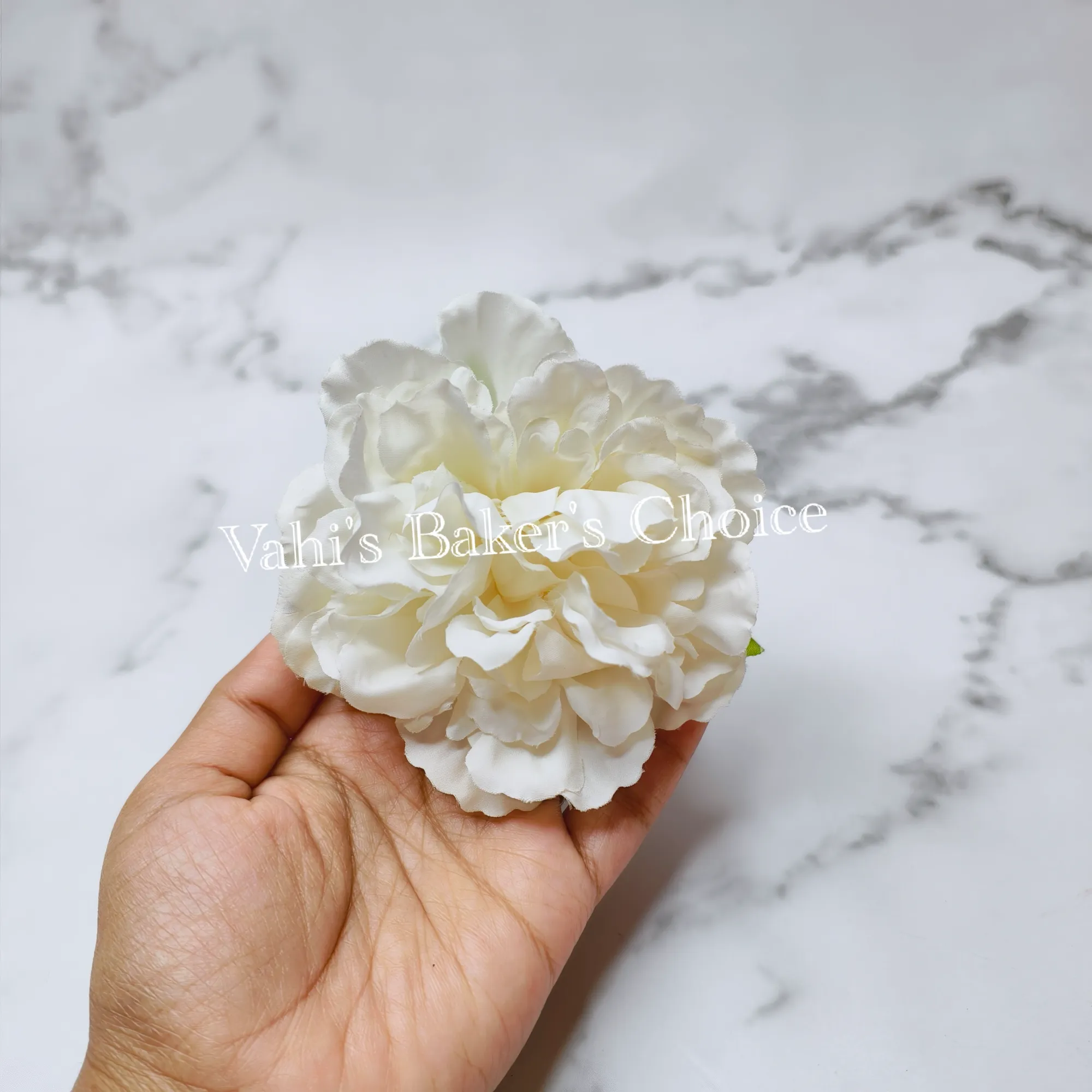 FL 9 cm White Peony Head