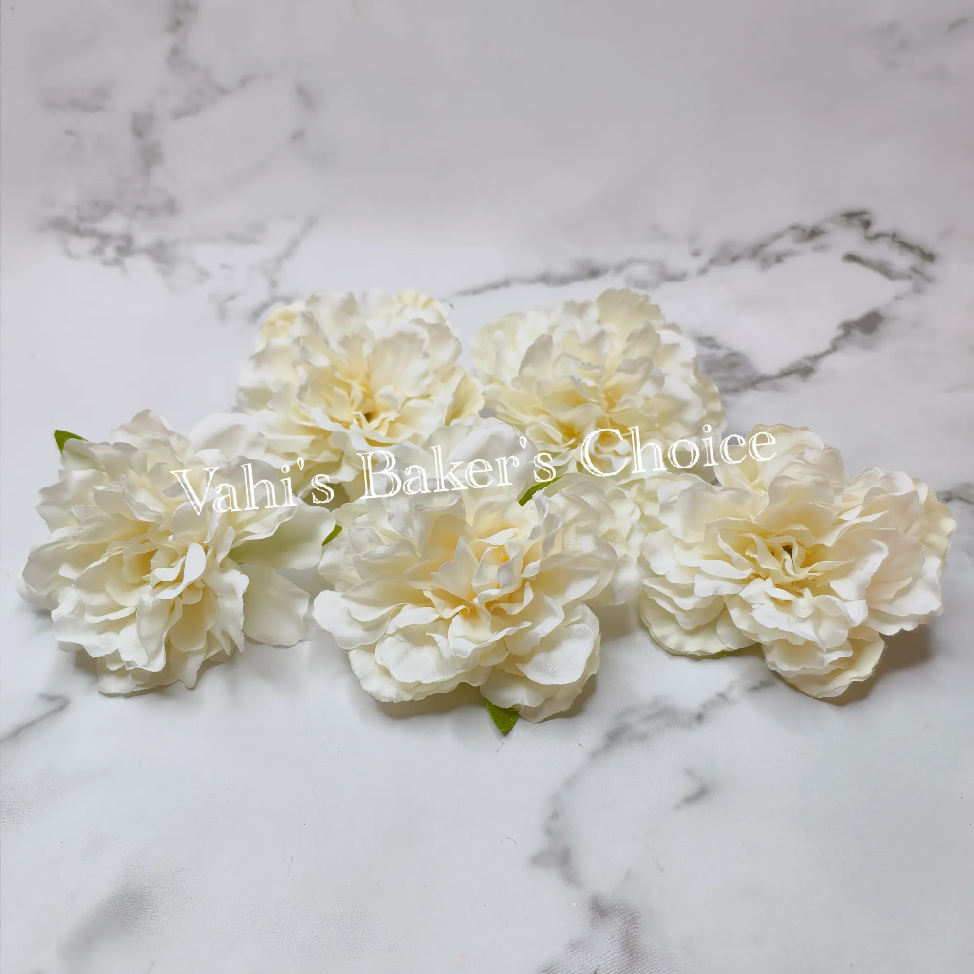 FL 9 cm White Peony Head
