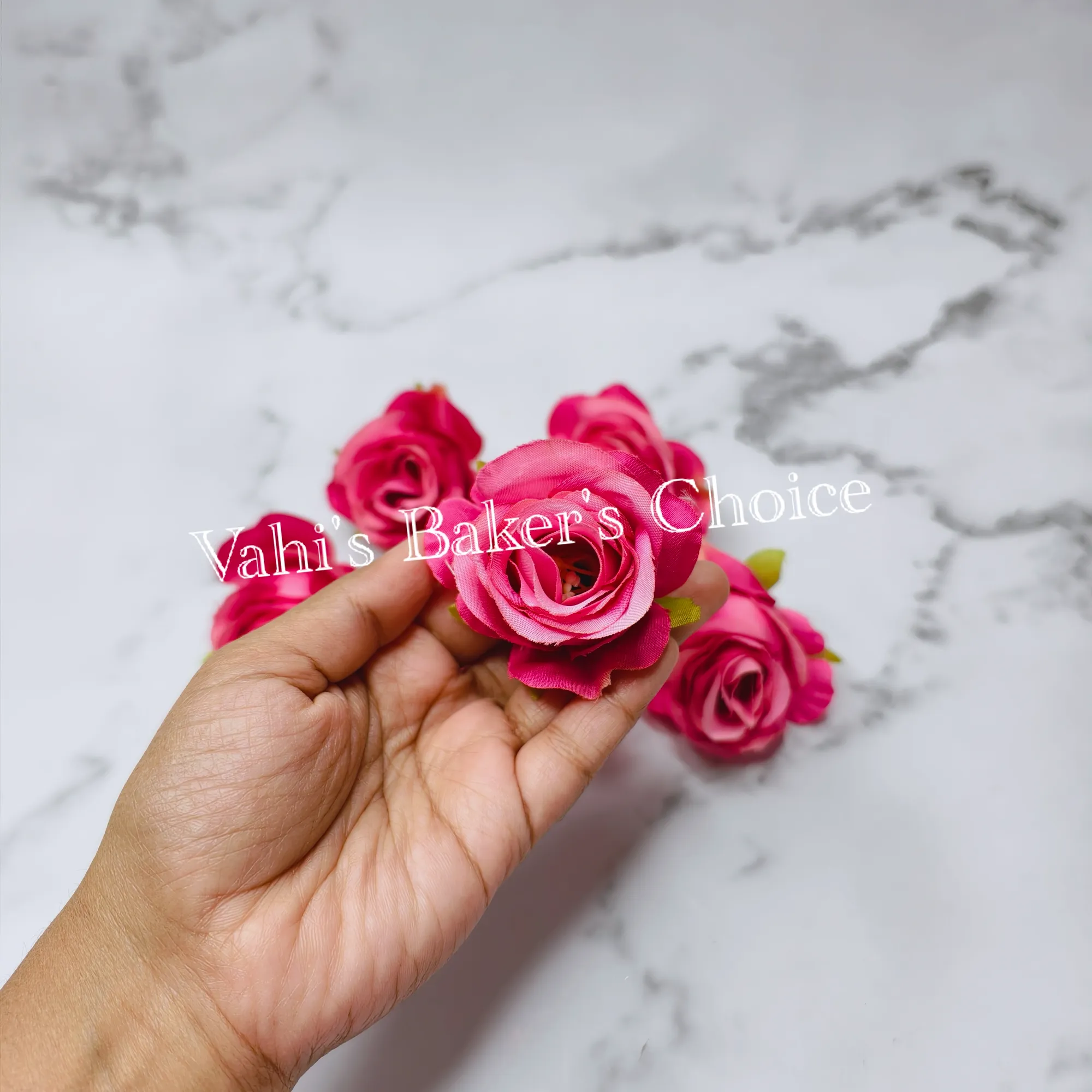 FL Shaded Pink 5 cm Rose Head