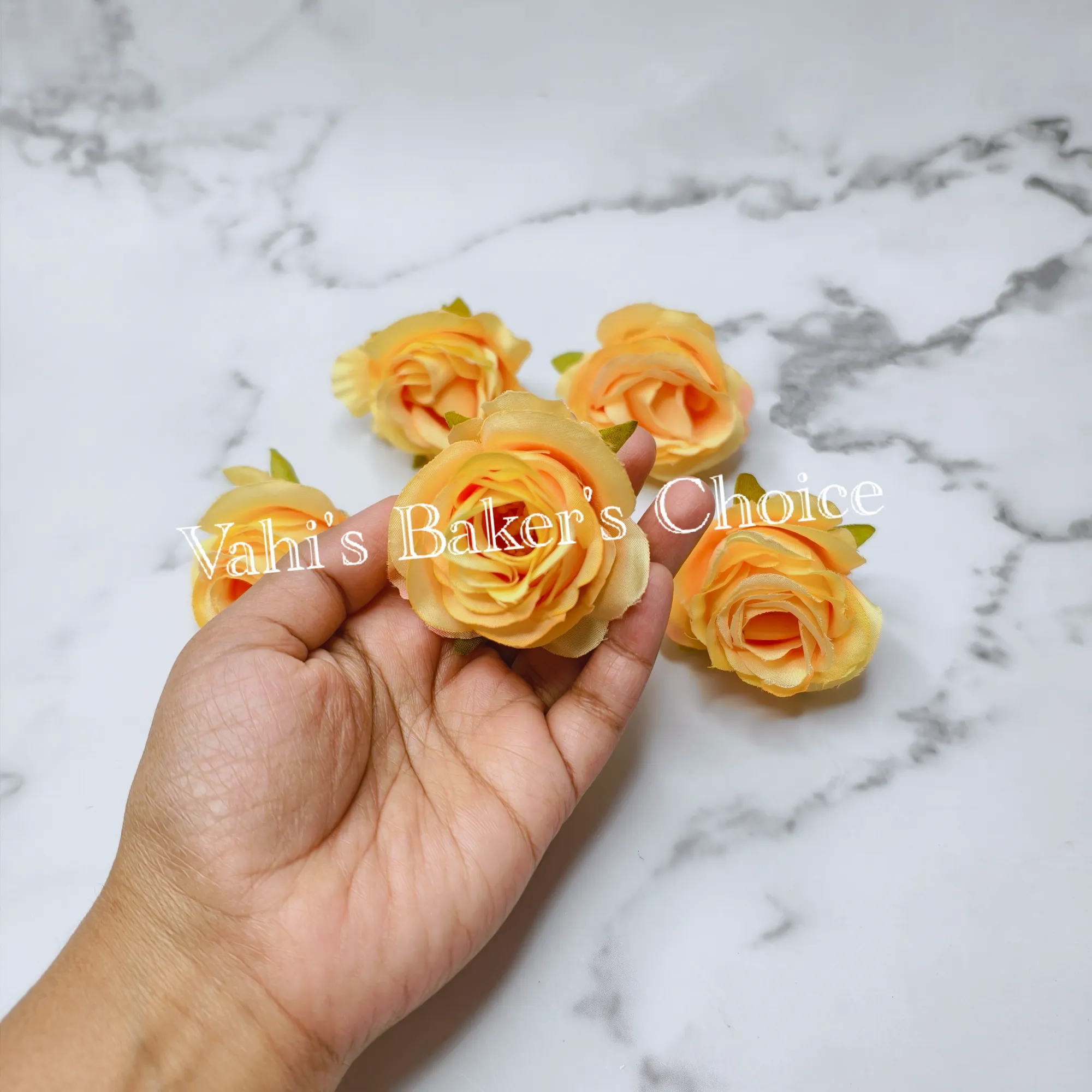 FL Yellow 5 cm Rose Head