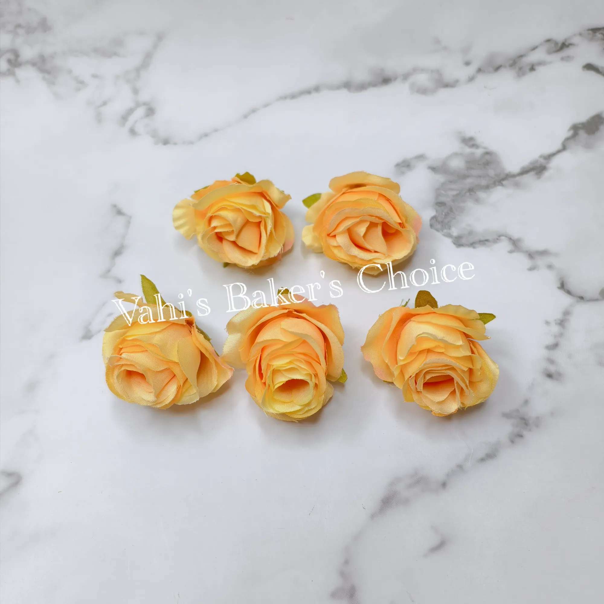FL Yellow 5 cm Rose Head