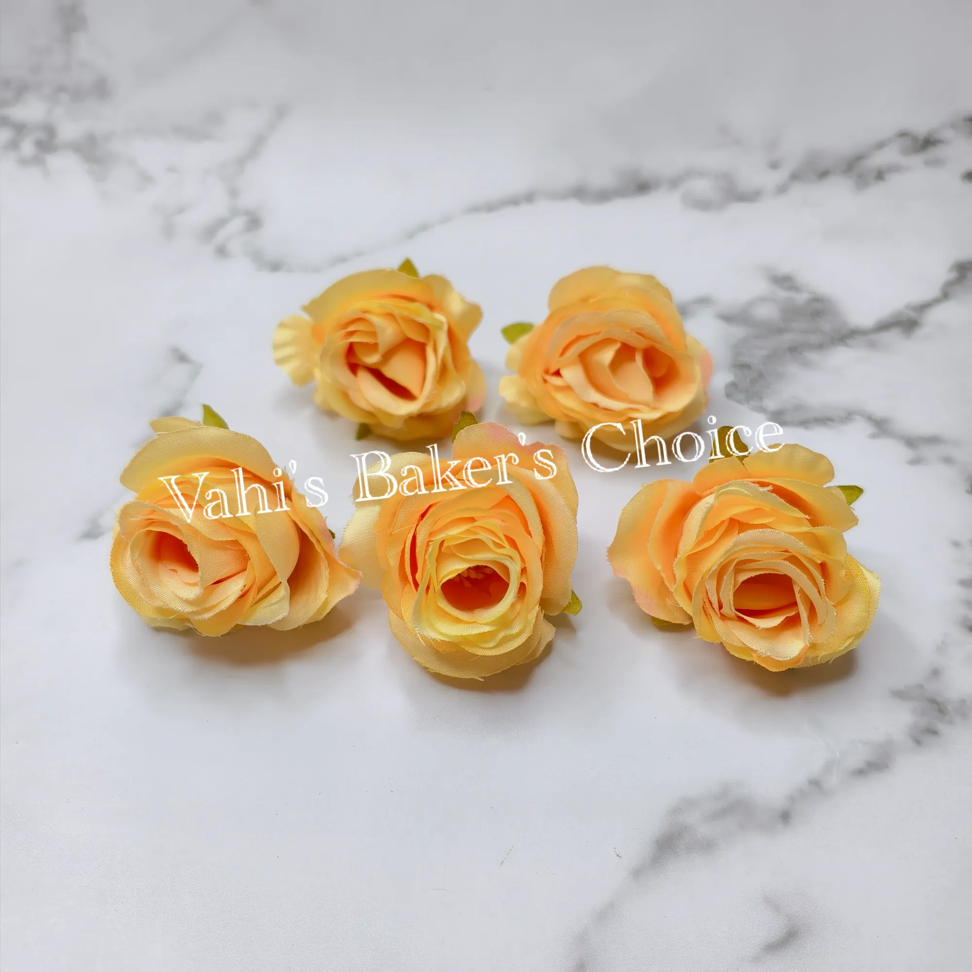 FL Yellow 5 cm Rose Head