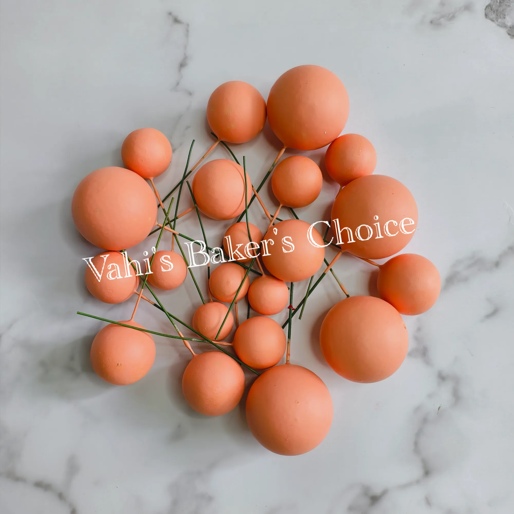 Faux Balls Peach Matte