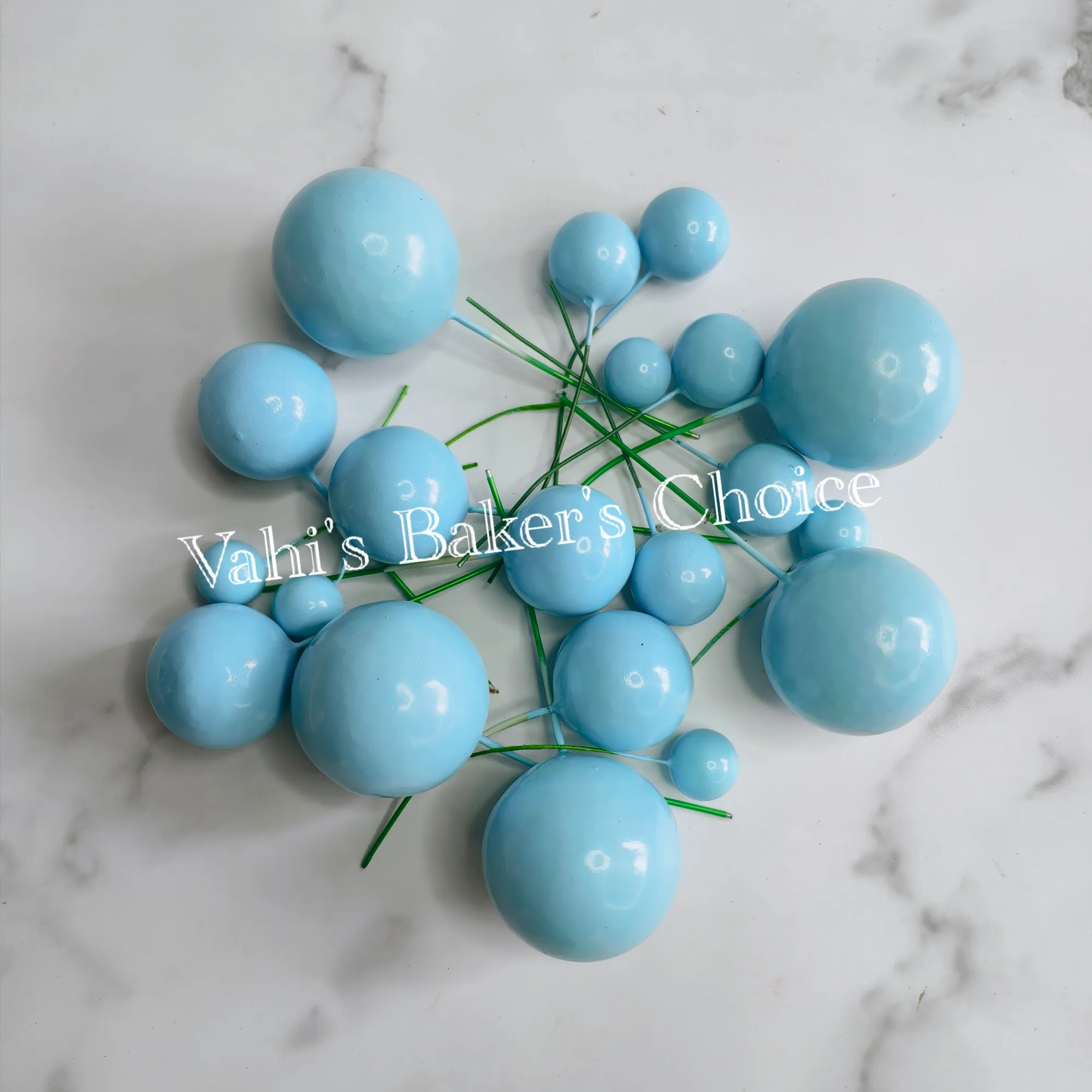 Faux Balls Sky Blue