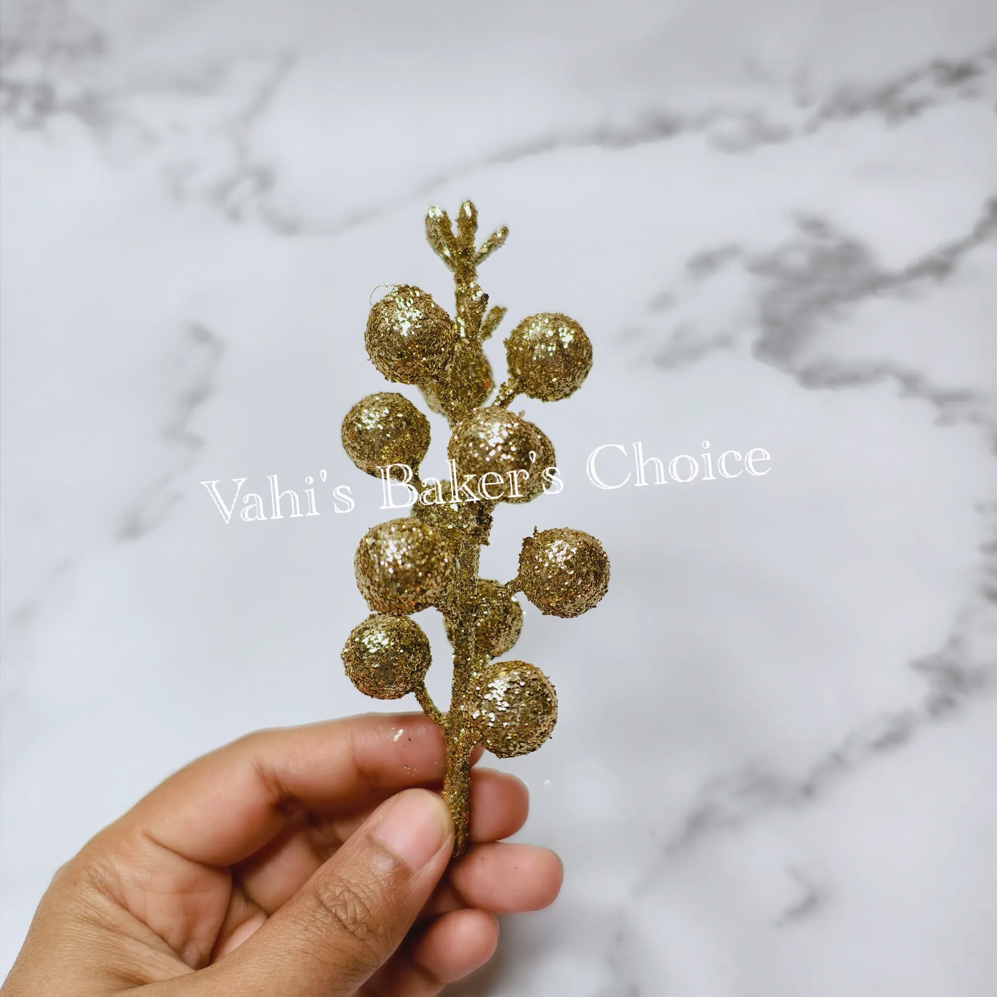 Golden Glitter Cherry Filler 1 bunch