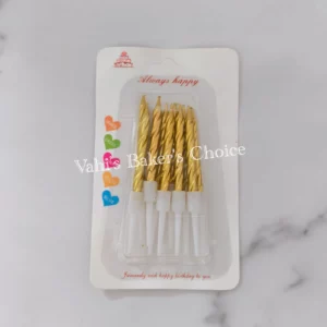 Mini Chrome Candle 10 pcs Pack Golden